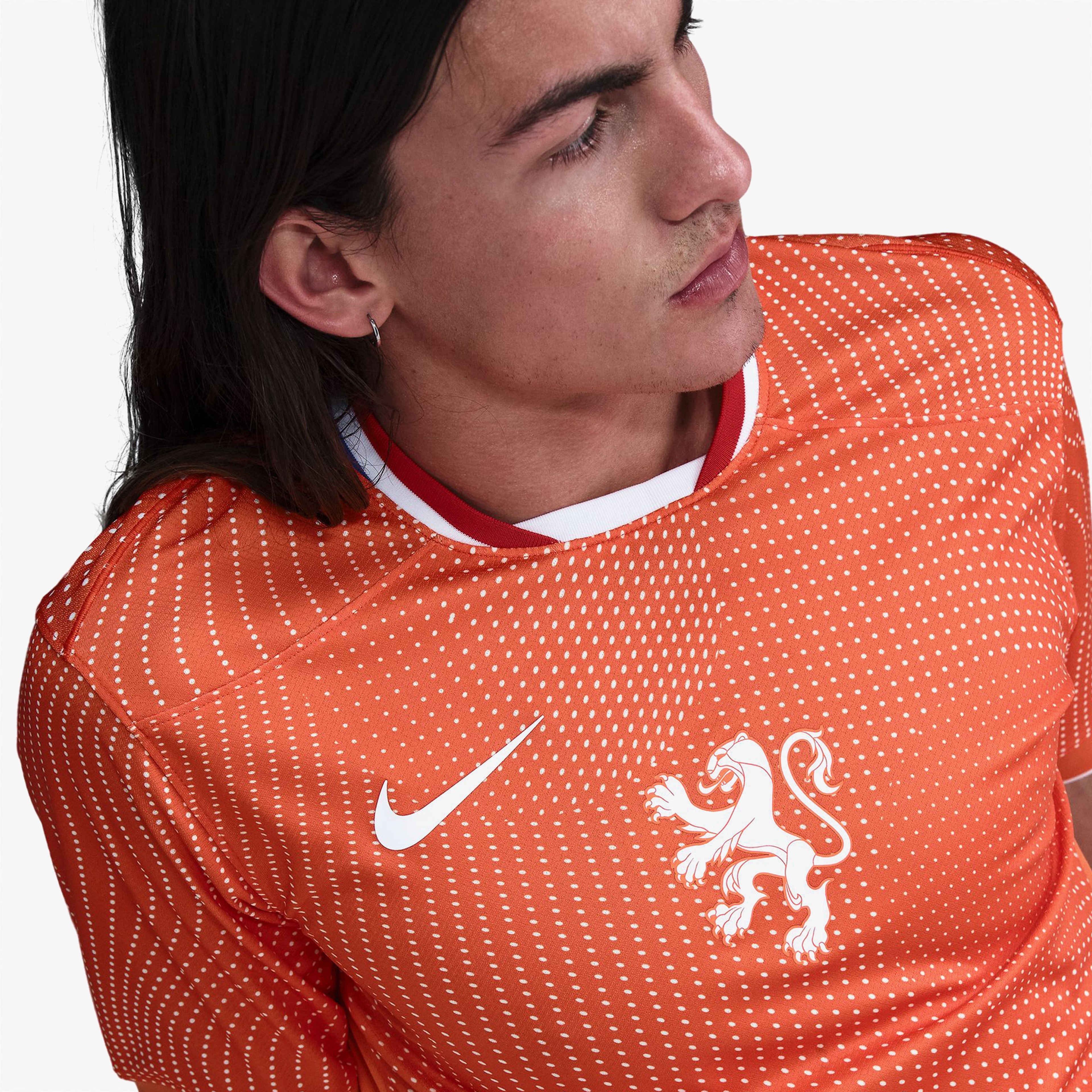 Nike Netherlands 2025 Stadium Home Erkek Turuncu Forma
