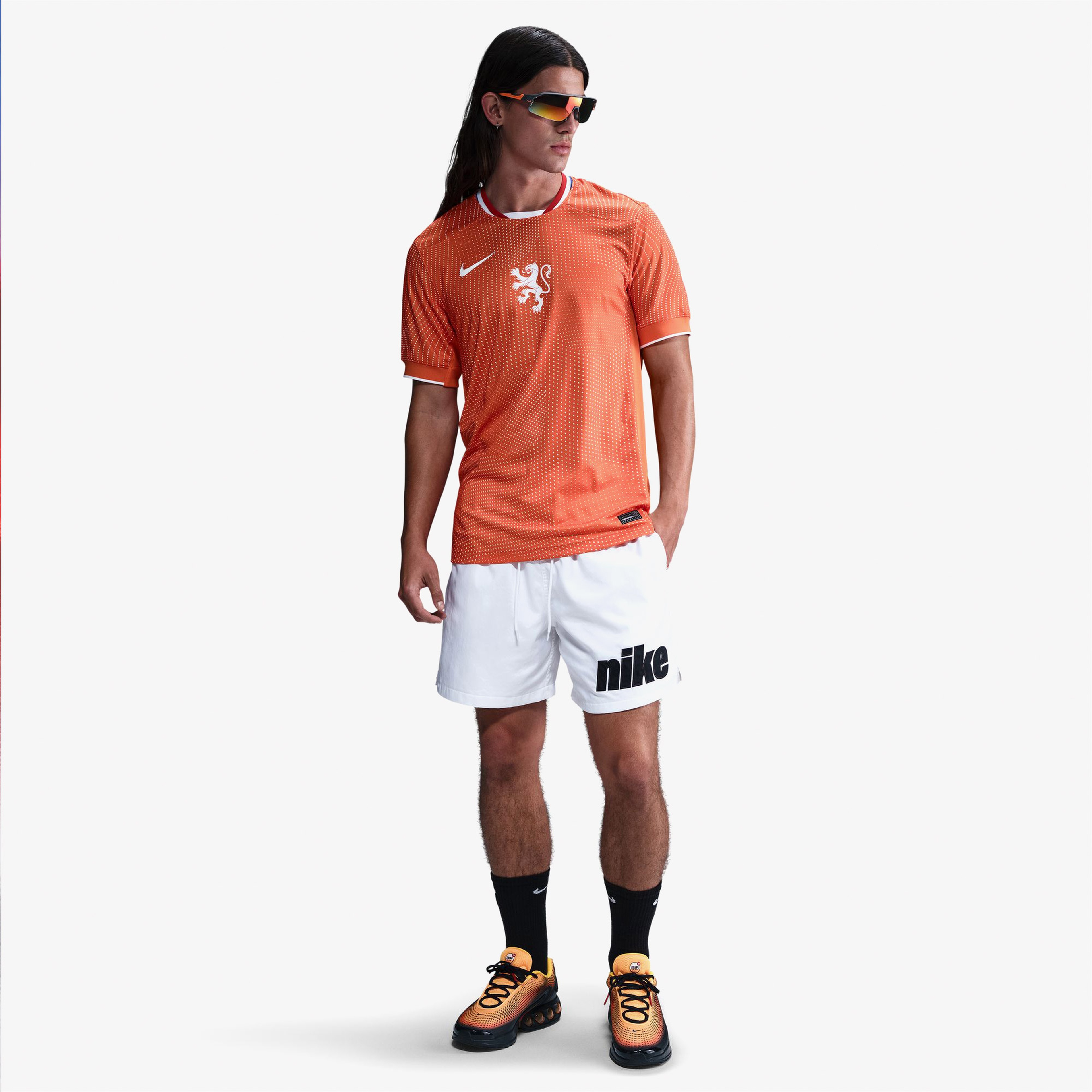 Nike Netherlands 2025 Stadium Home Erkek Turuncu Forma