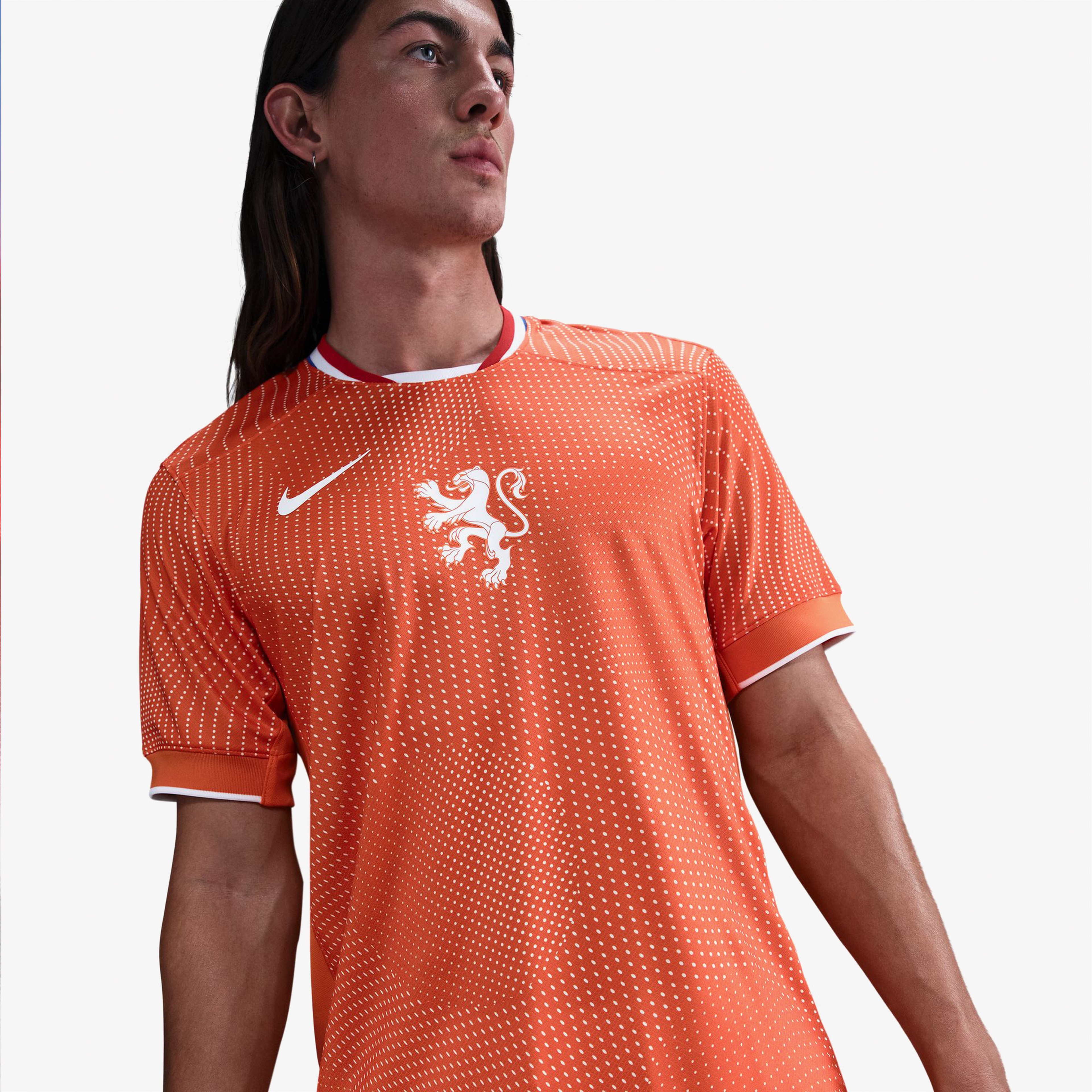Nike Netherlands 2025 Stadium Home Erkek Turuncu Forma