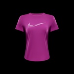 Nike Dri-Fit One Swoosh Graphic Kadın Mor Koşu T-Shirt