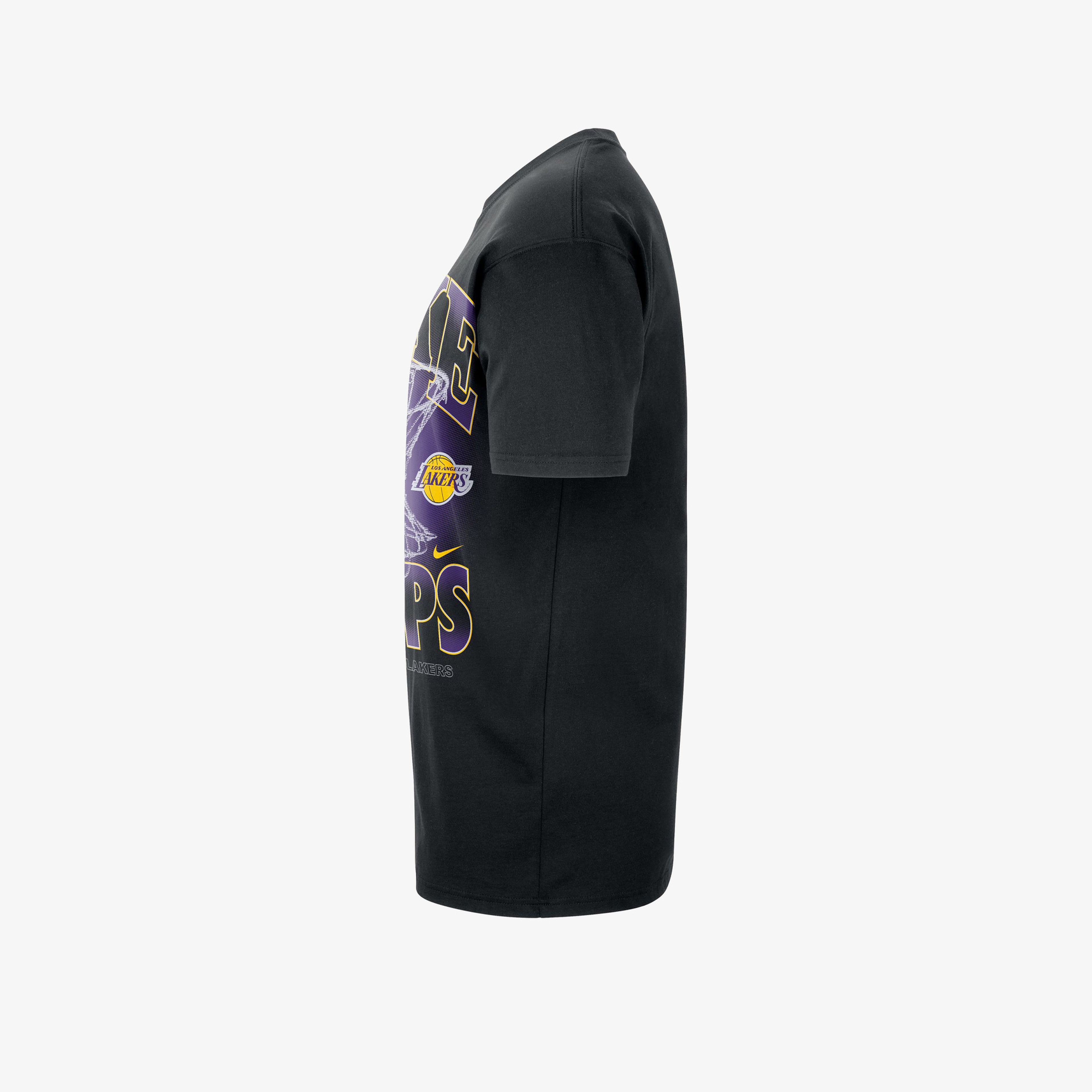 Nike Los Angeles Lakers Courtside Erkek Siyah T-Shirt