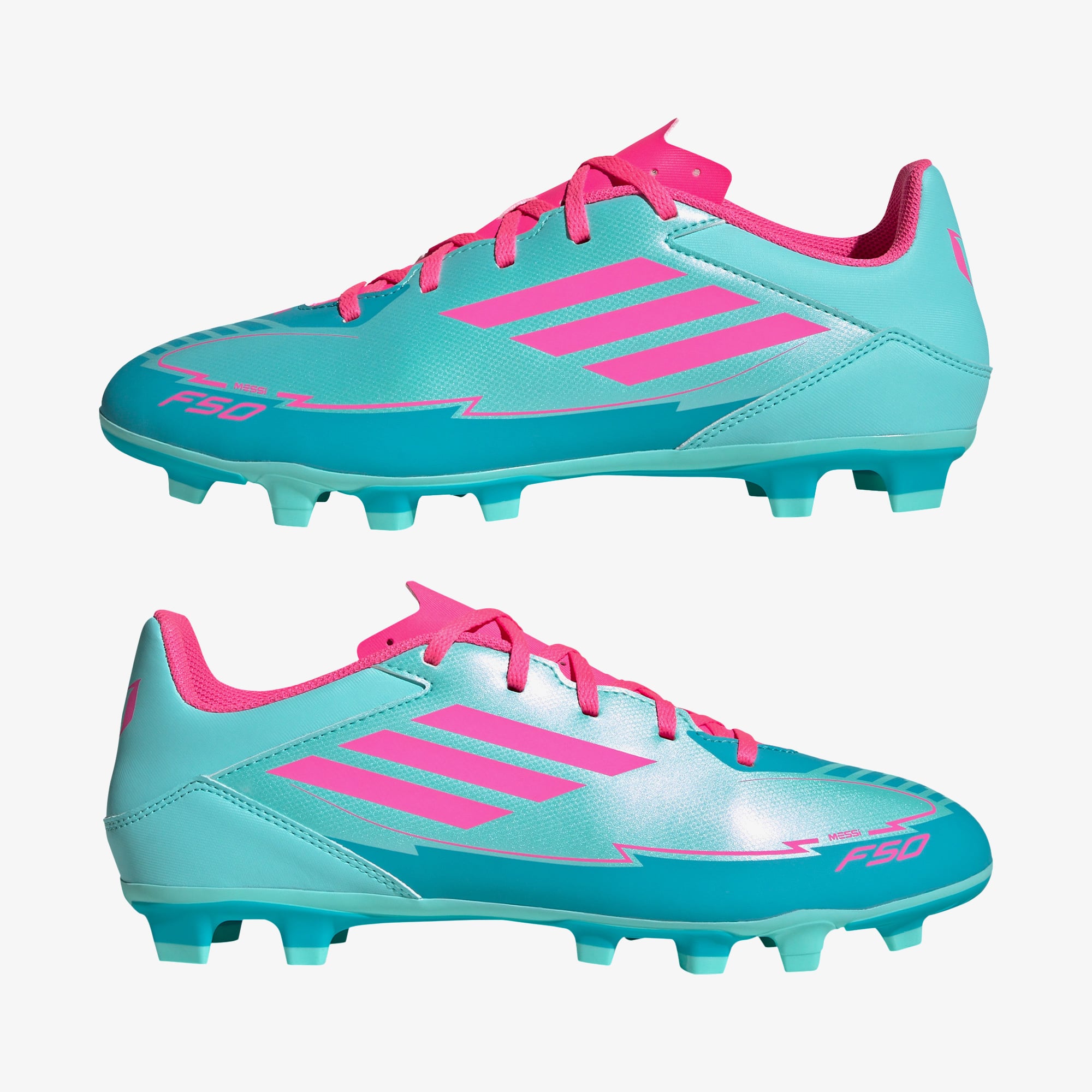 adidas F50 Club Messi Erkek Mavi Çim Saha Kramponu