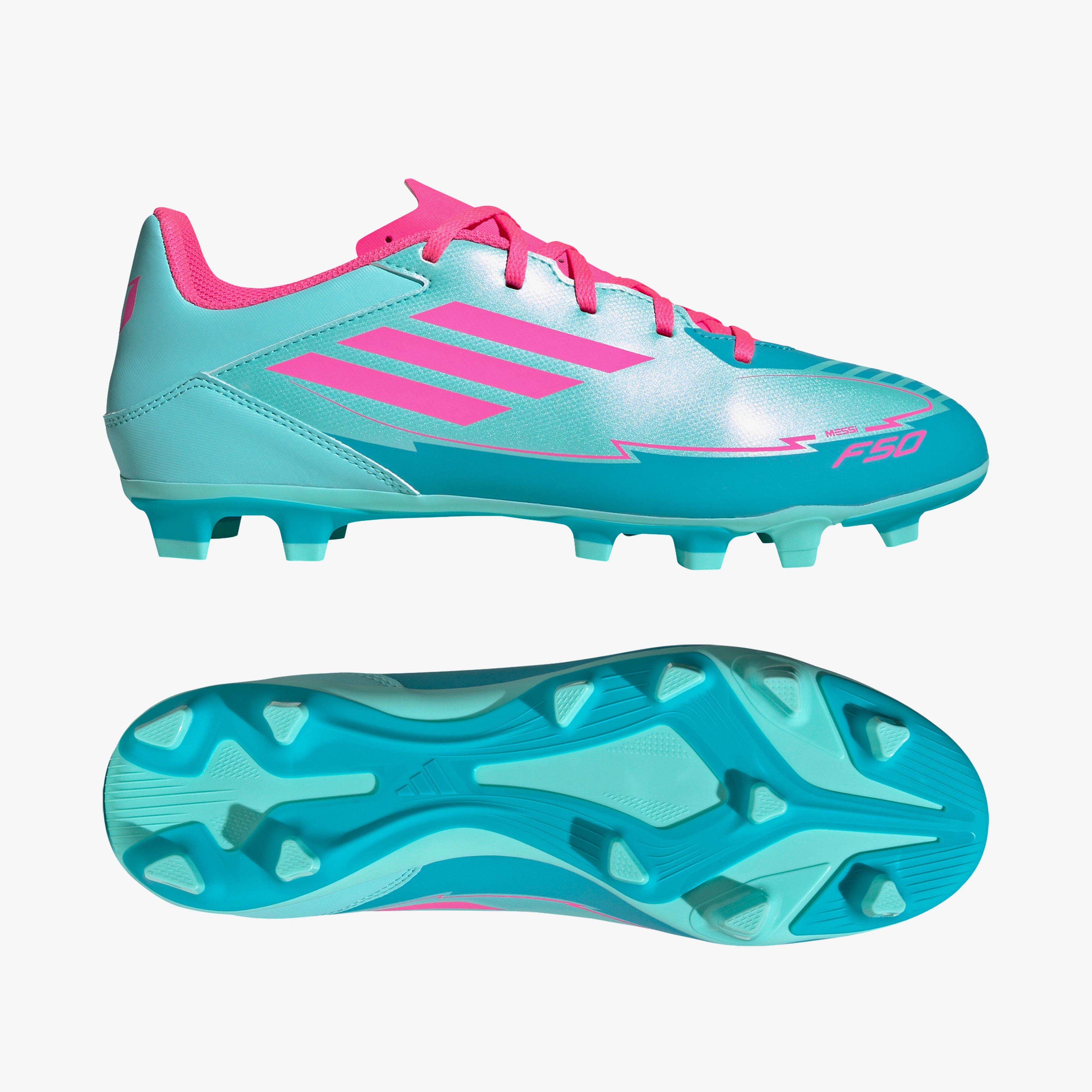 adidas F50 Club Messi Erkek Mavi Çim Saha Kramponu