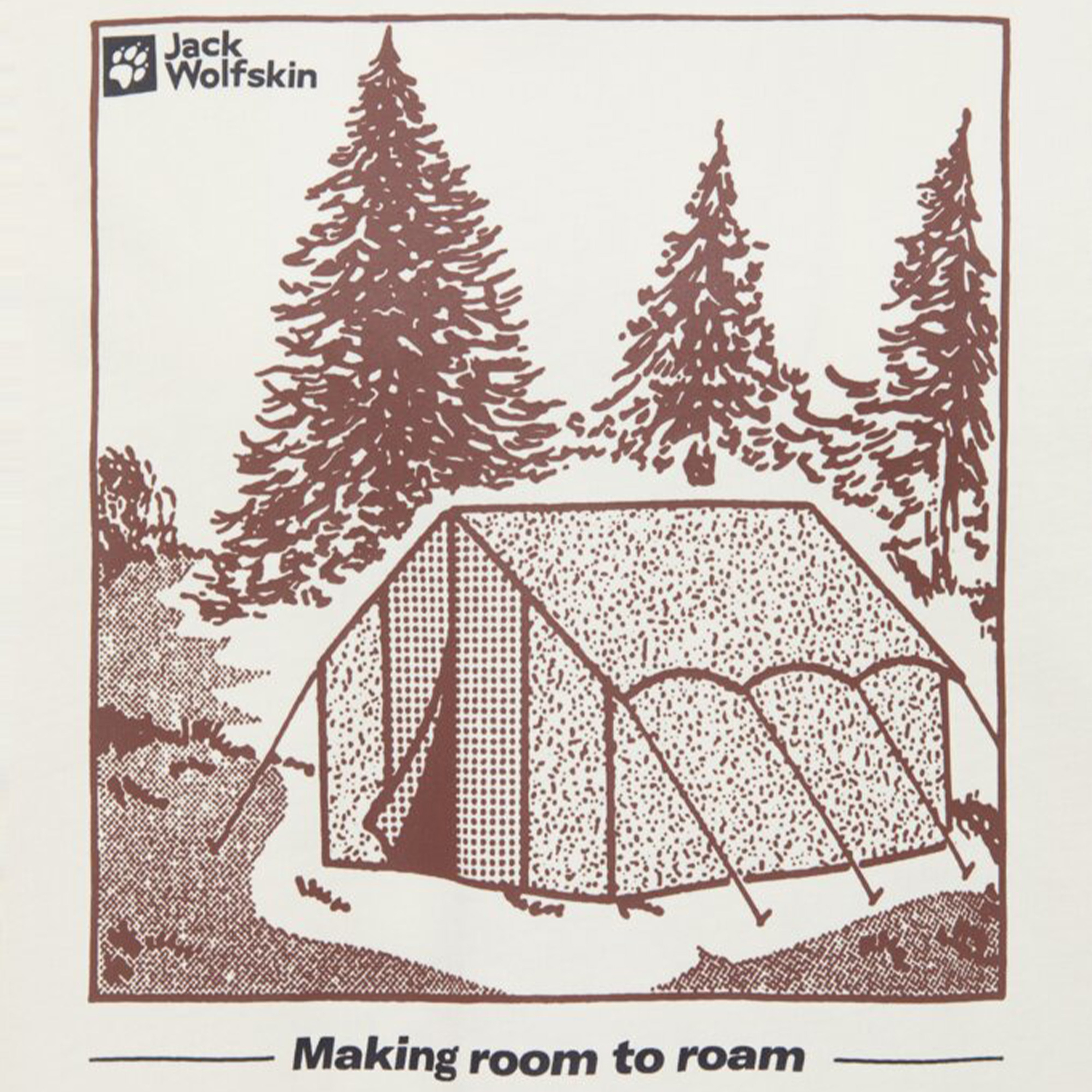 Jack Wolfskin Freeroamer  Erkek Beyaz T-Shirt