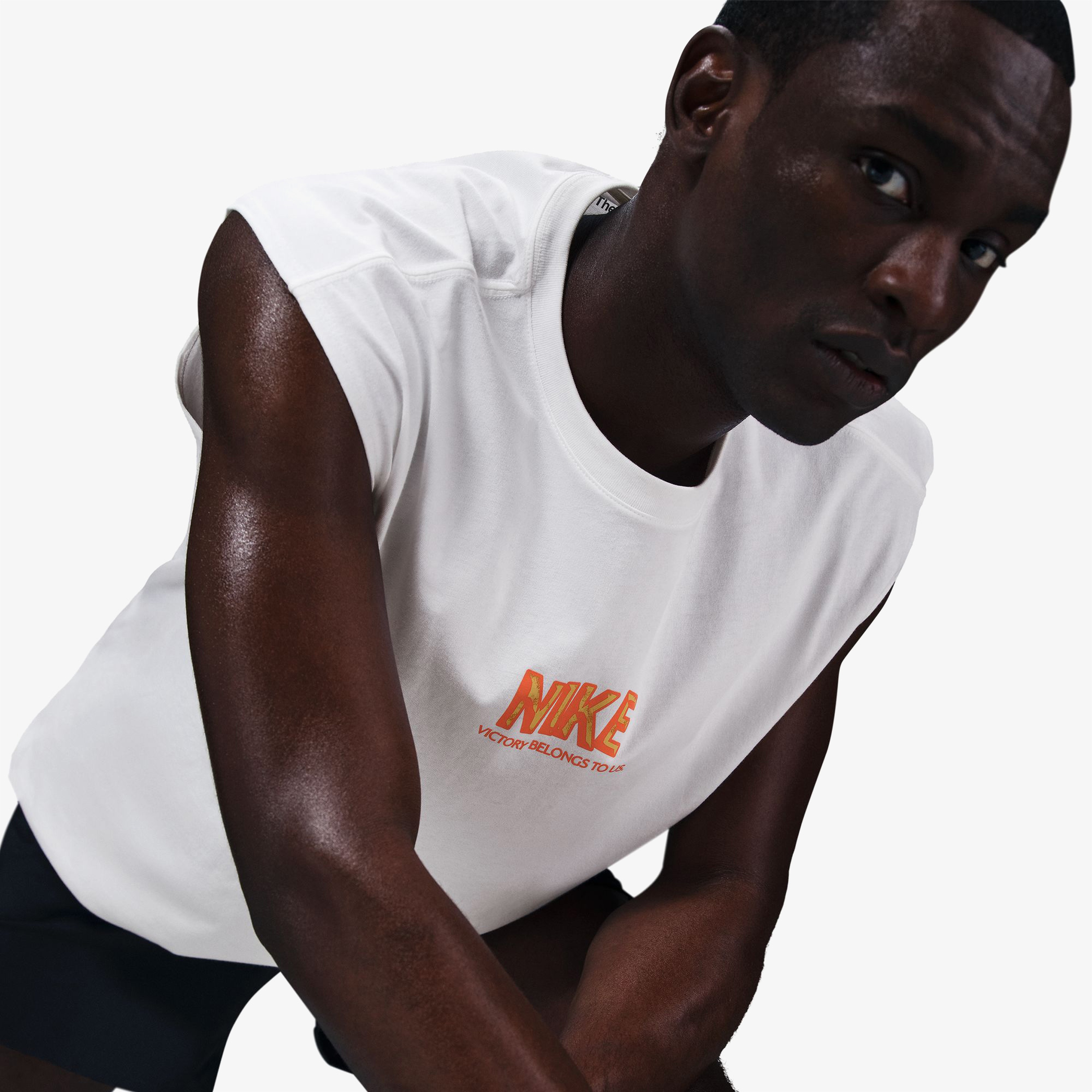 Nike Sleeveless Erkek Beyaz Antrenman Atleti