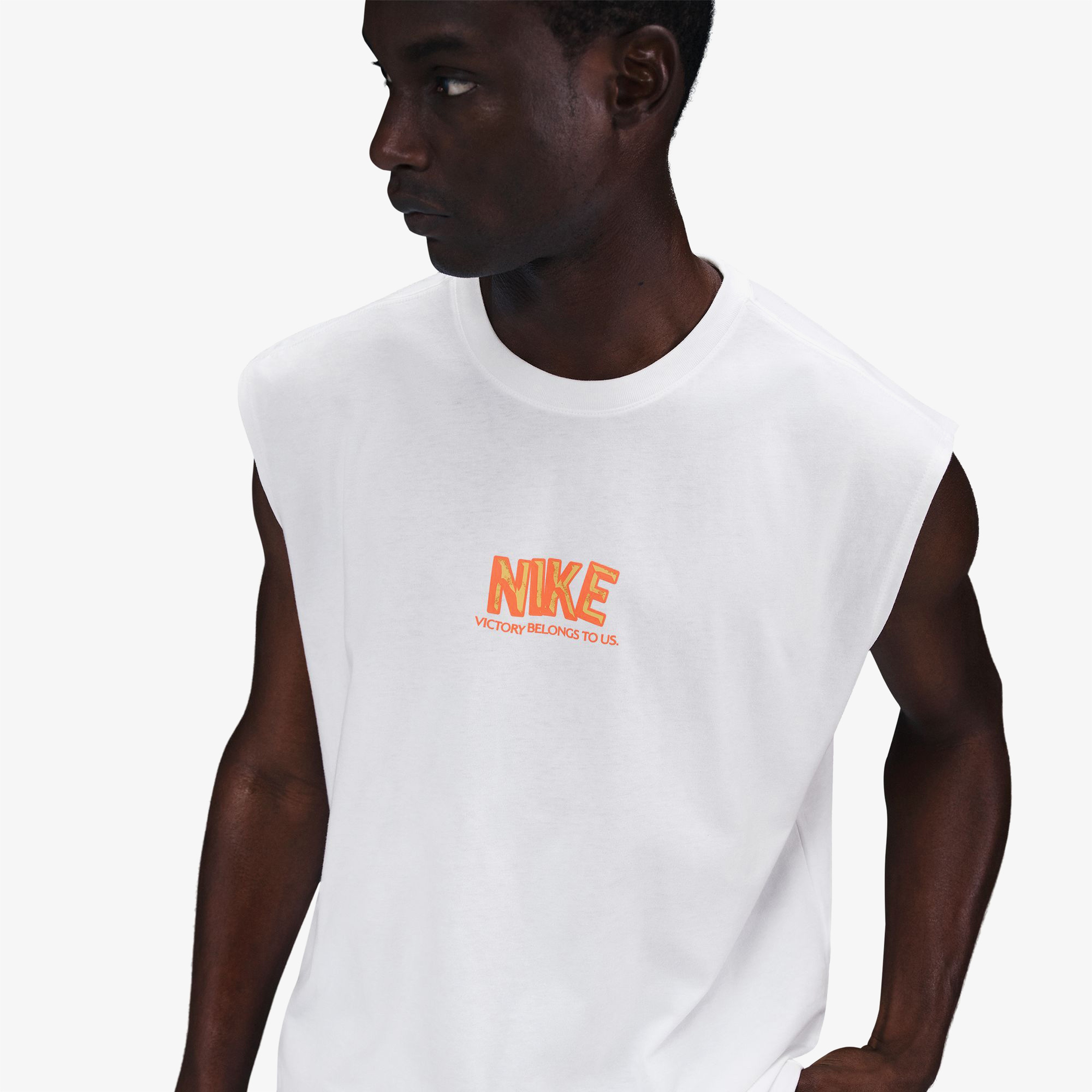 Nike Sleeveless Erkek Beyaz Antrenman Atleti