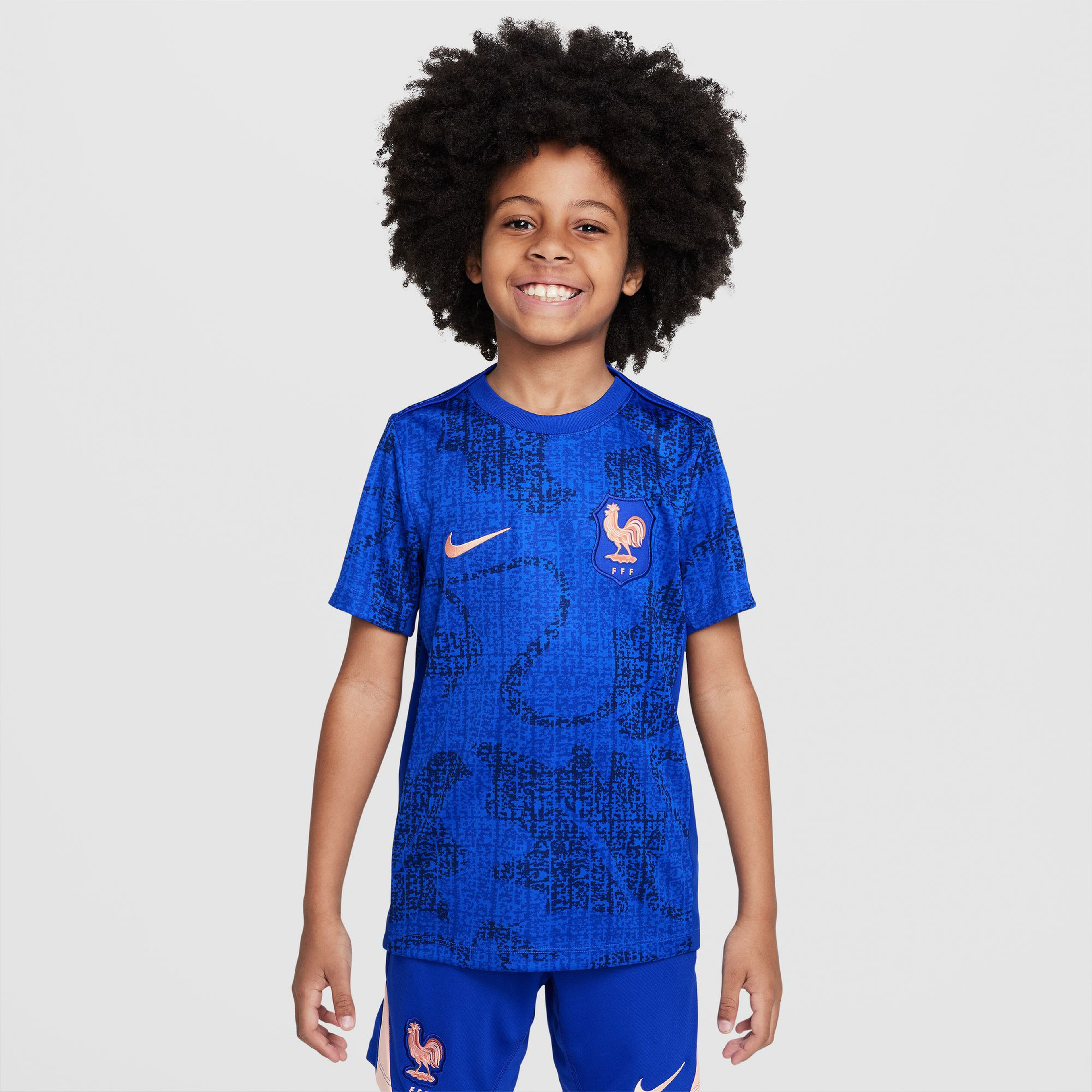 Nike Fff Academy Pro Çocuk Mavi T-Shirt