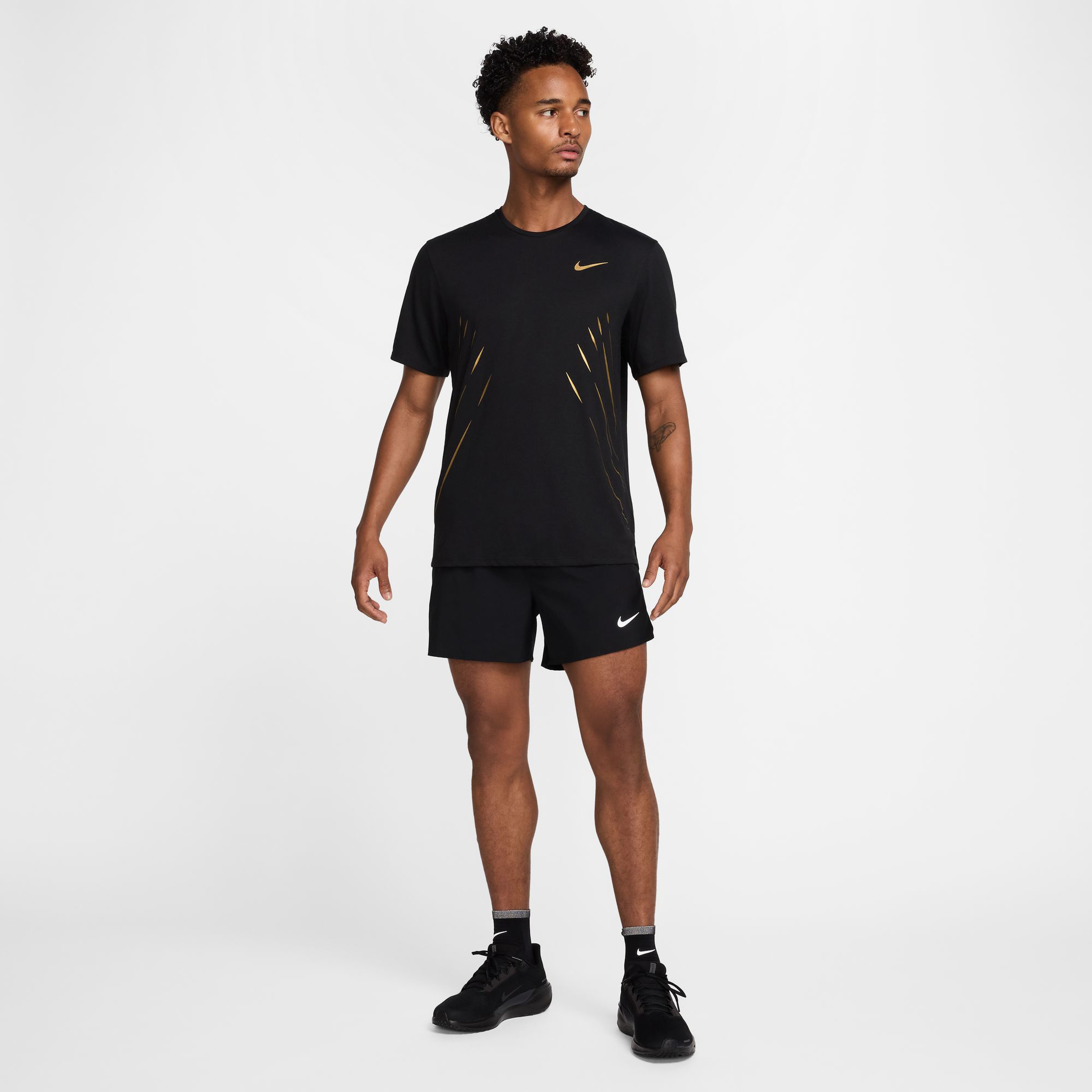 Nike X Jakob Erkek Siyah Koşu T-Shirt