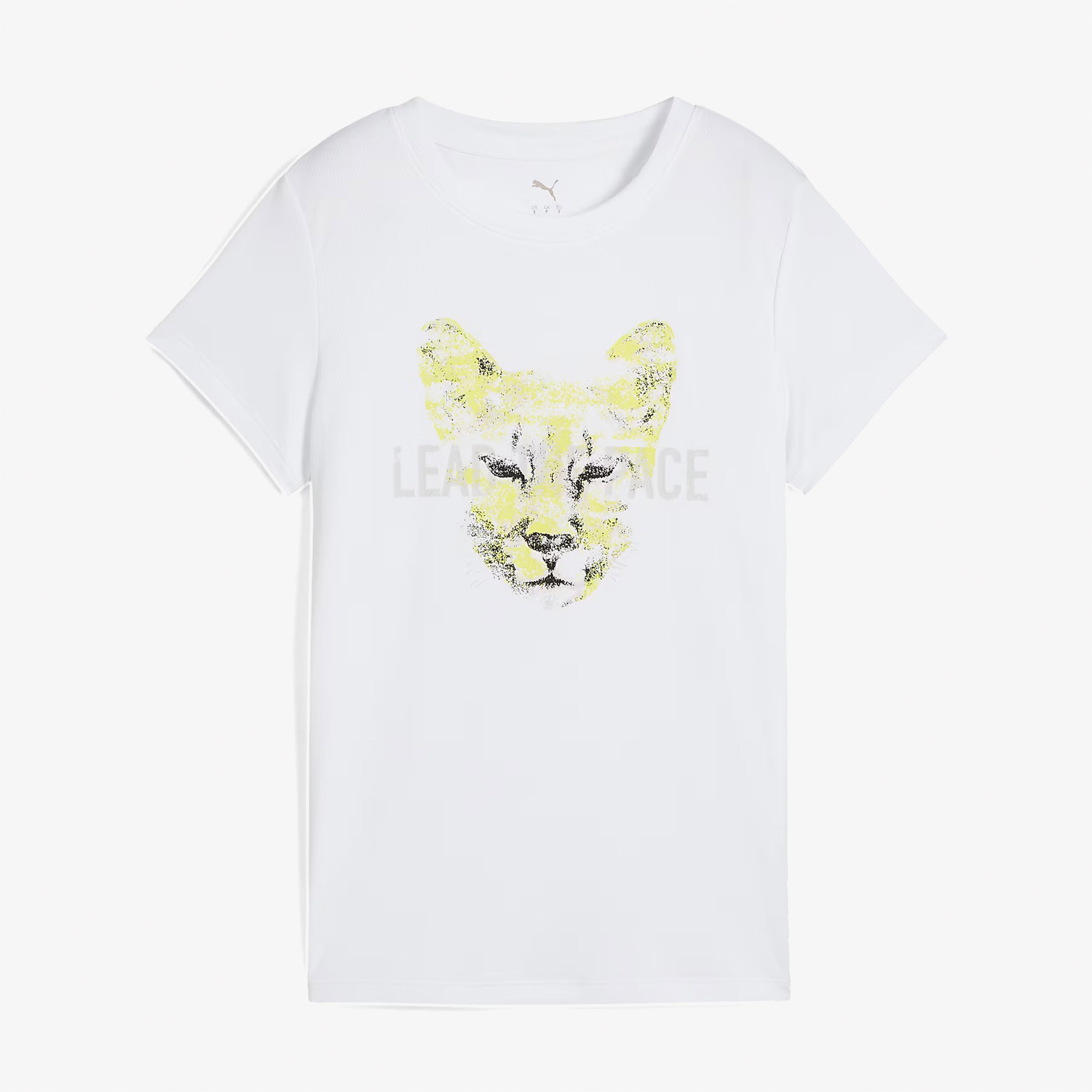 Puma Graphics Running Slogan Kadın Beyaz T-Shirt