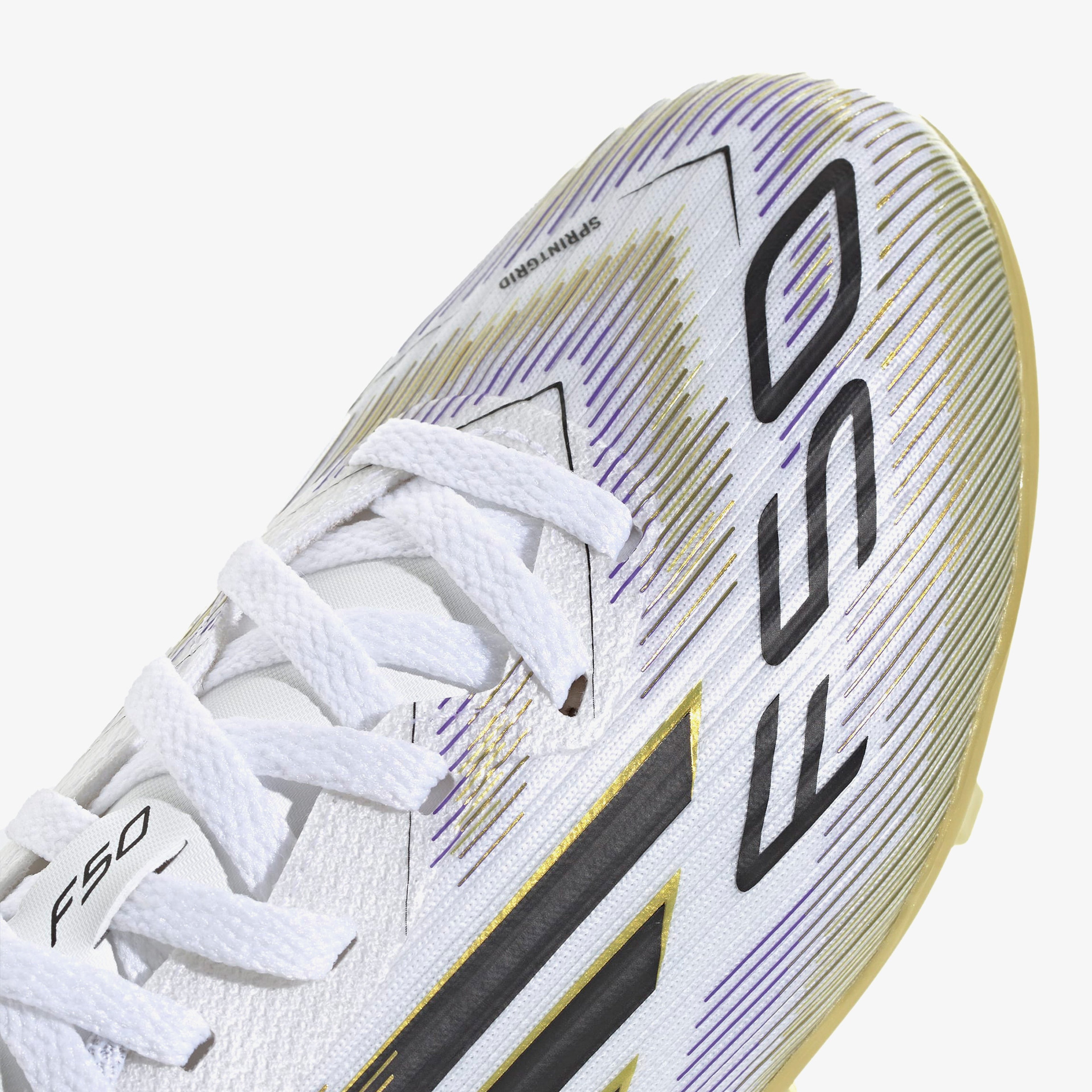 adidas F50 League Firm-Multi Ground Çocuk Beyaz Çim Saha Kramponu