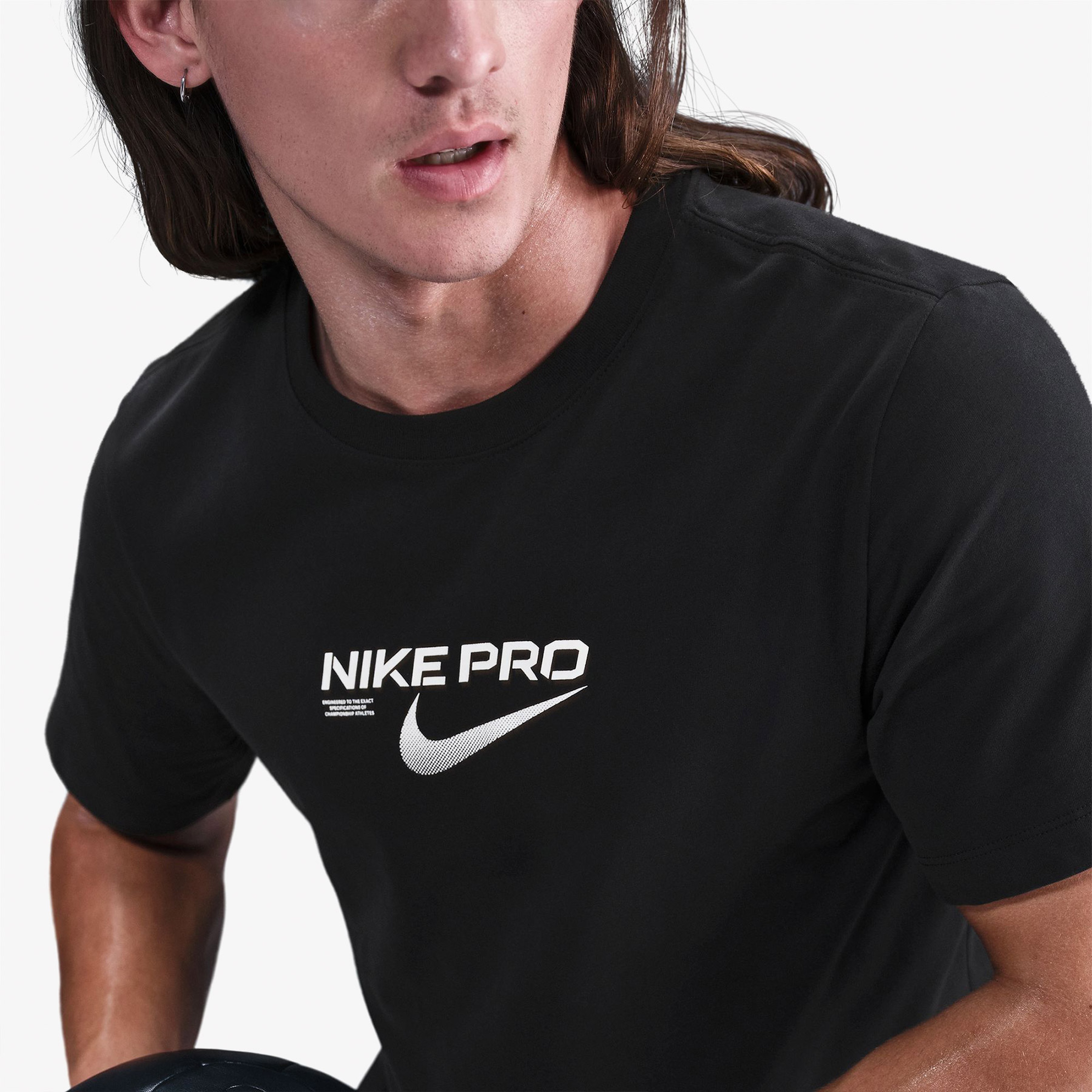 Nike Pro Dri-FIT Erkek Siyah Antrenman T-Shirt