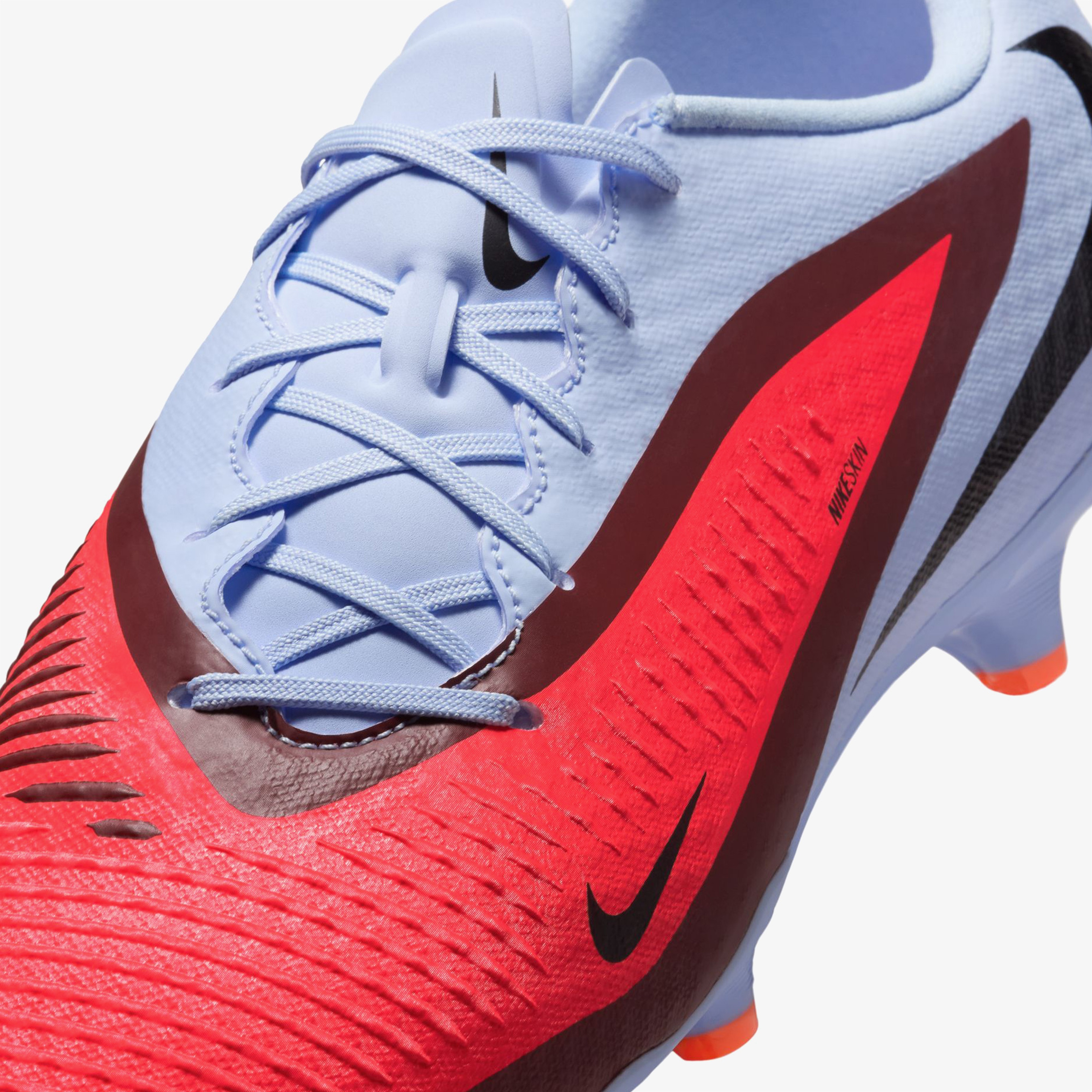 Nike Phantom 6 Low Academy Erkek Mavi Çim Saha Kramponu