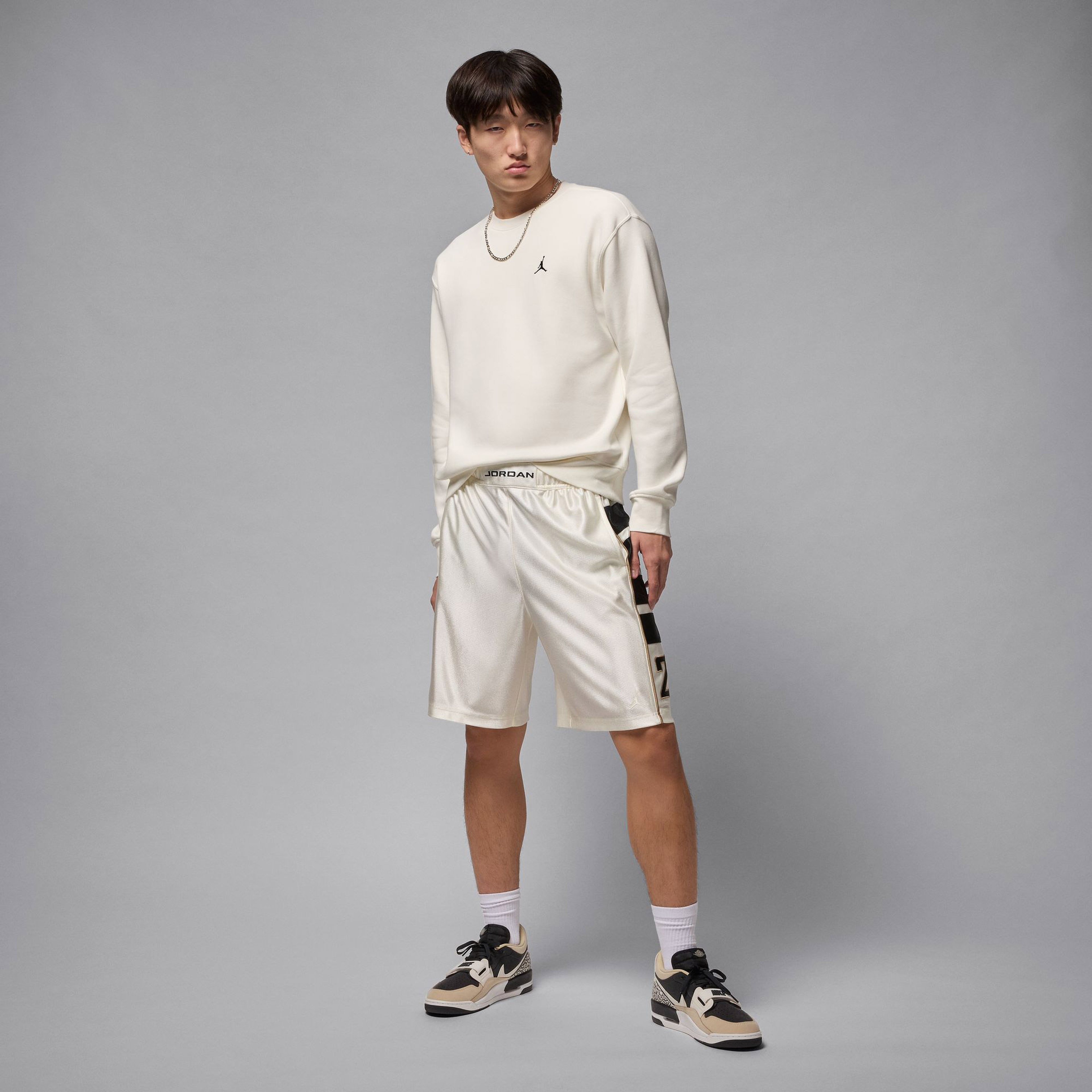 Jordan Brooklyn Fleece Erkek Krem Sweatshirt