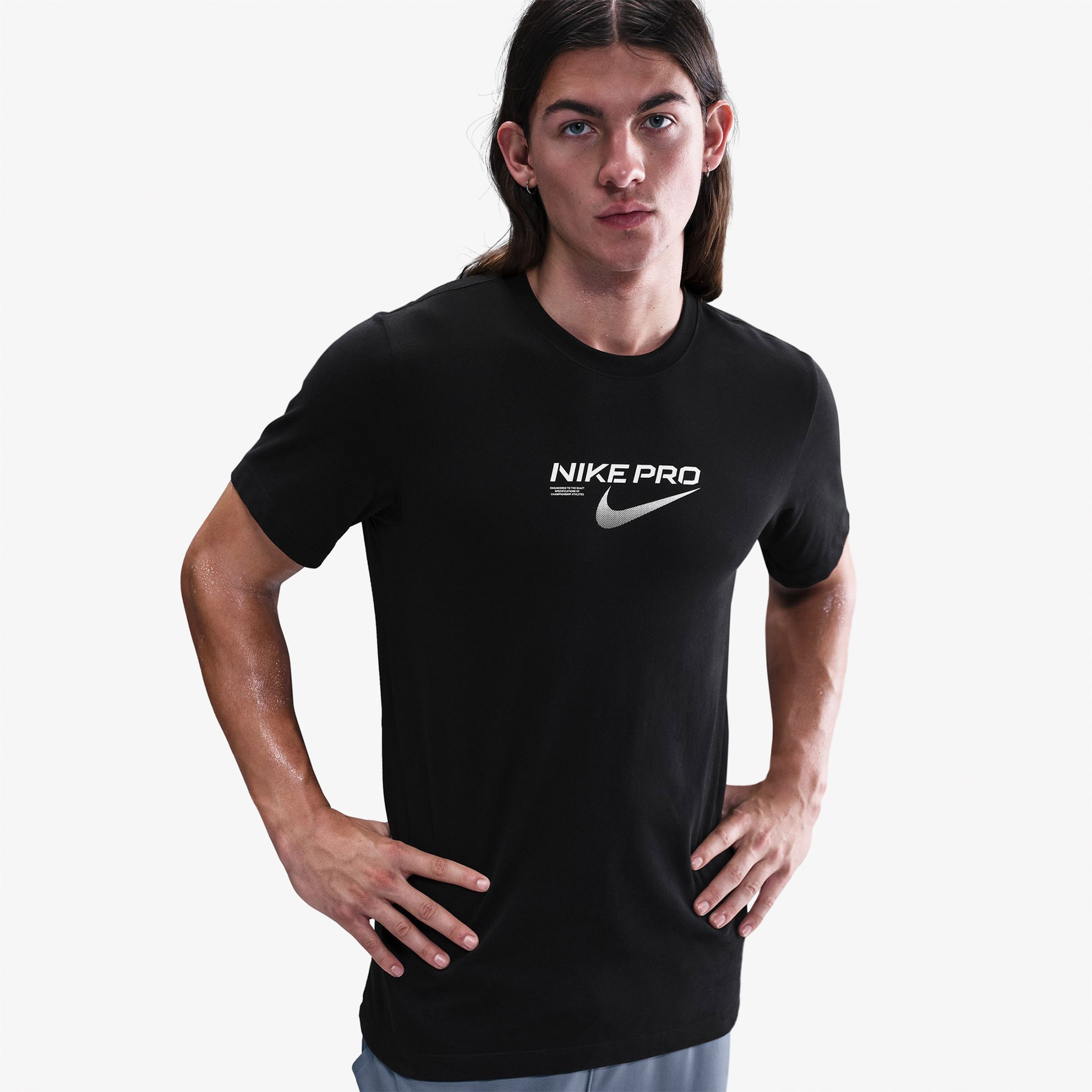 Nike Pro Dri-FIT Erkek Siyah Antrenman T-Shirt