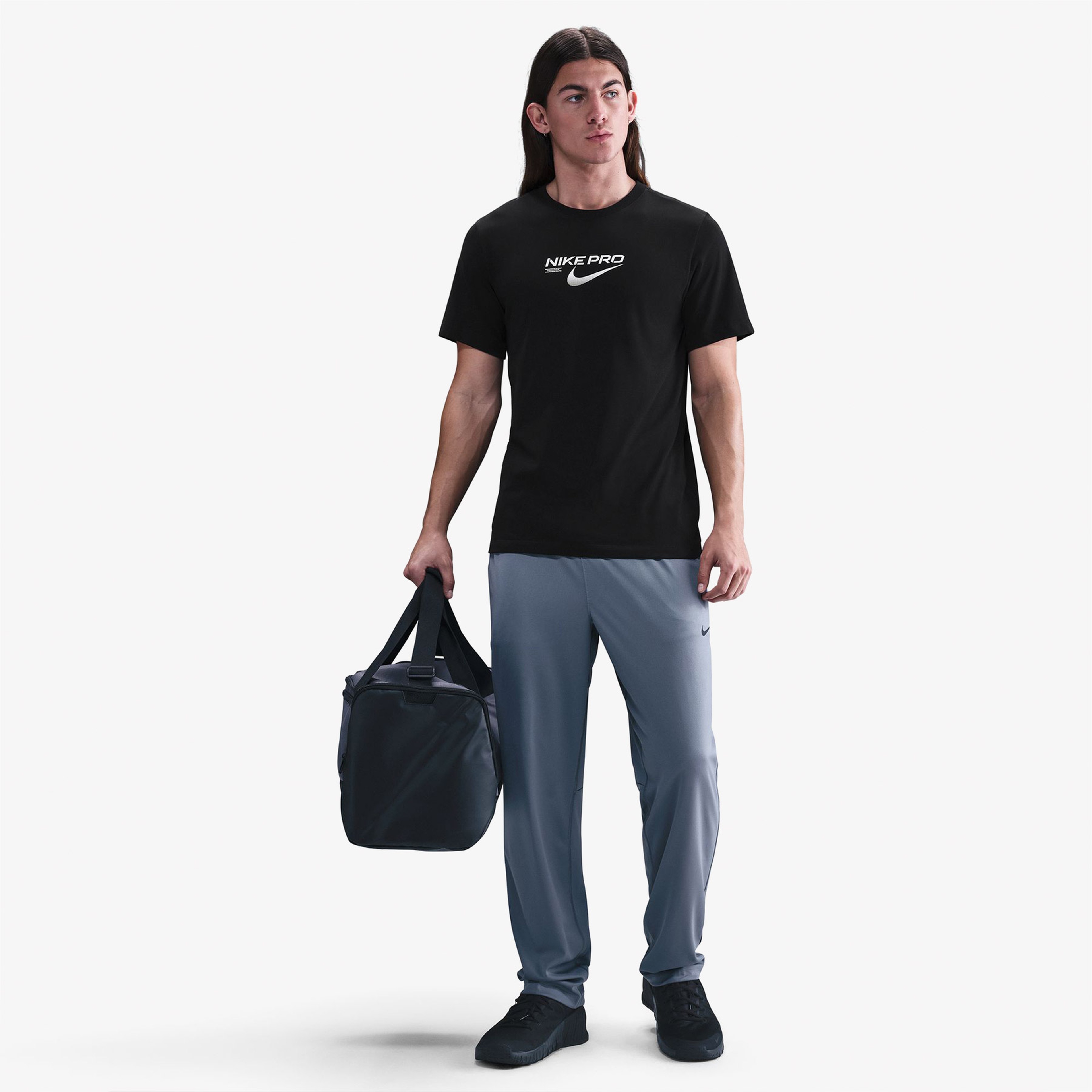 Nike Pro Dri-FIT Erkek Siyah Antrenman T-Shirt