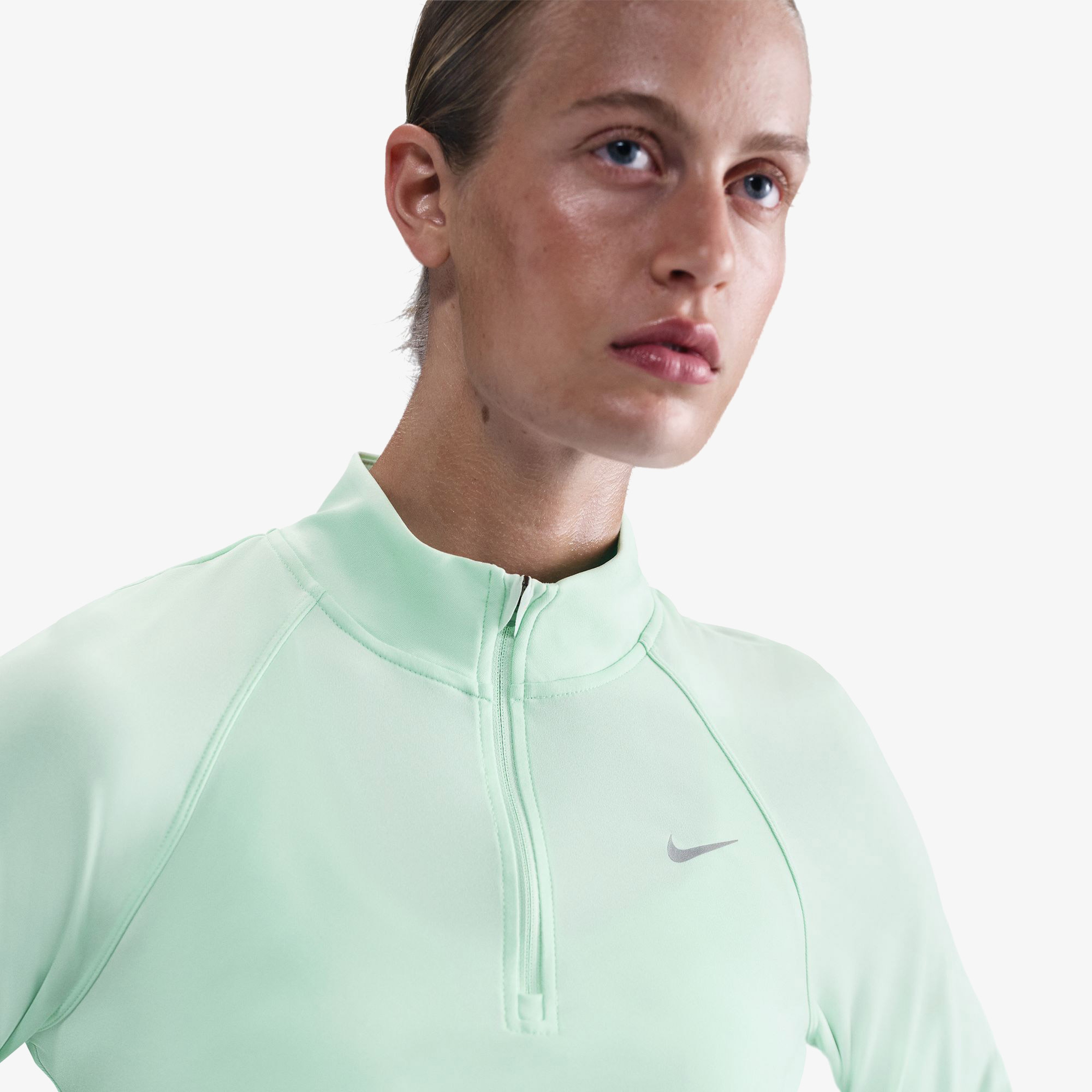 Nike Tempo Swoosh Run Kadın Yeşil Koşu Sweatshirt