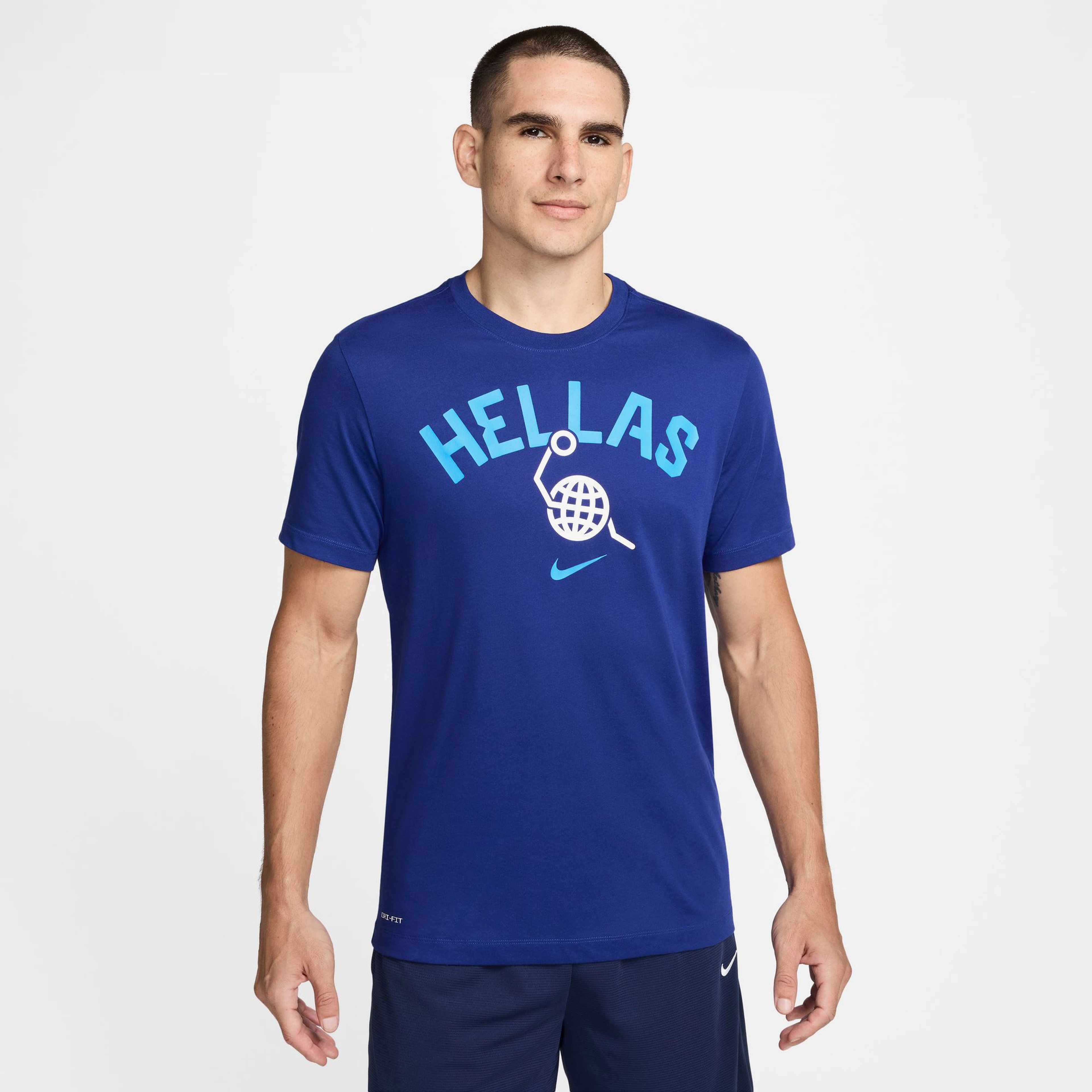 Nike Greece Erkek Lacivert Basketbol T-Shirt