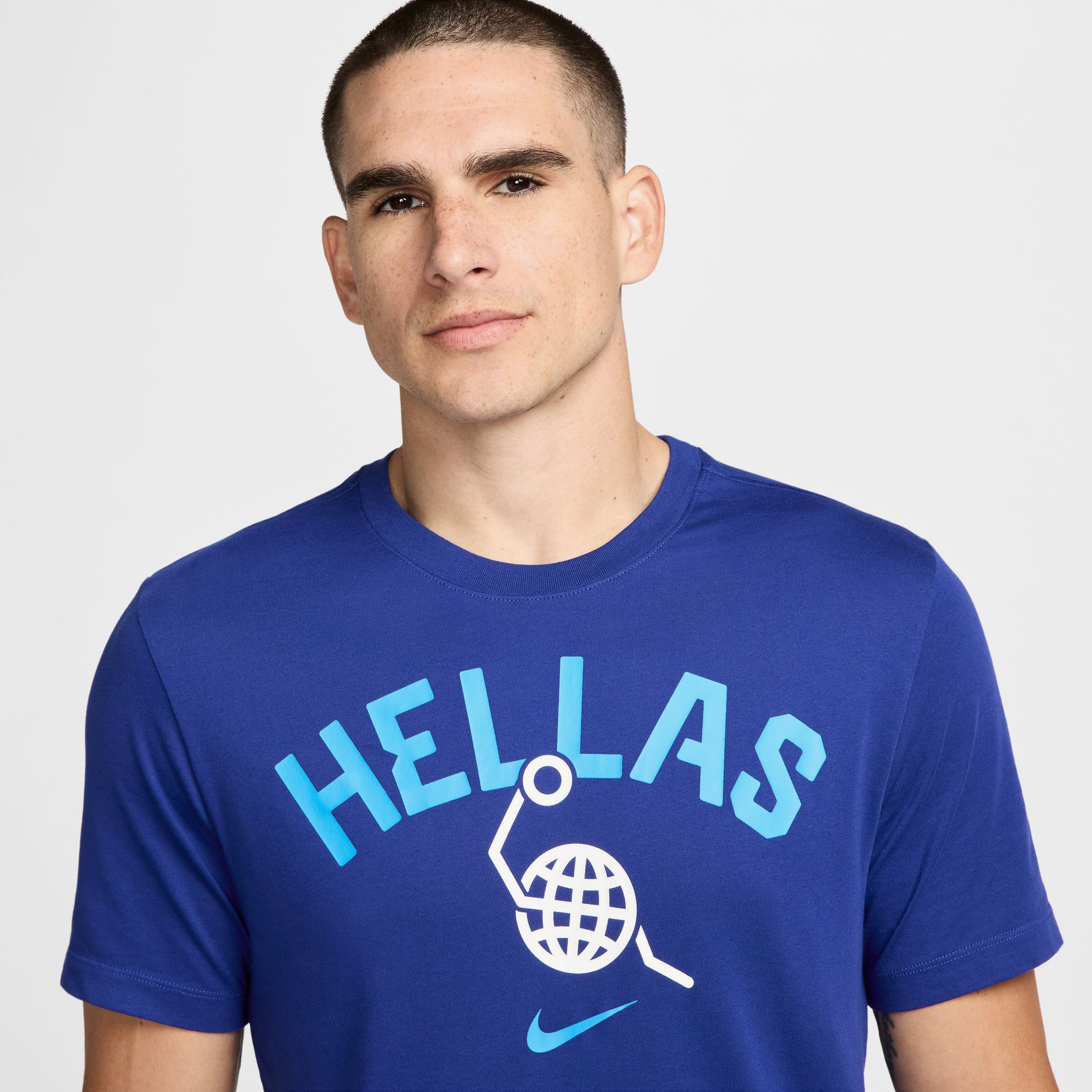 Nike Greece Erkek Lacivert Basketbol T-Shirt
