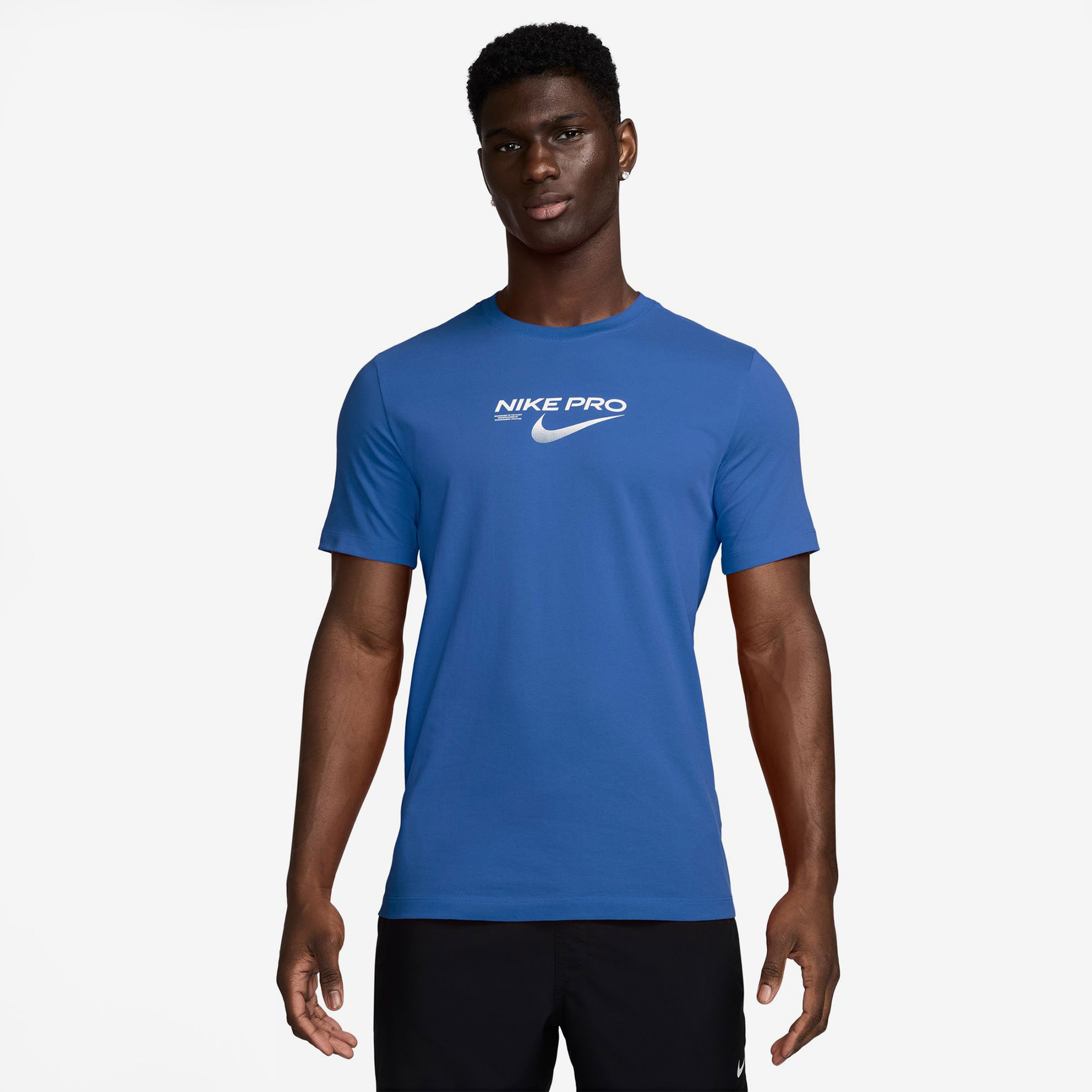 Nike Pro Dri-FIT Erkek Lacivert Antrenman T-Shirt