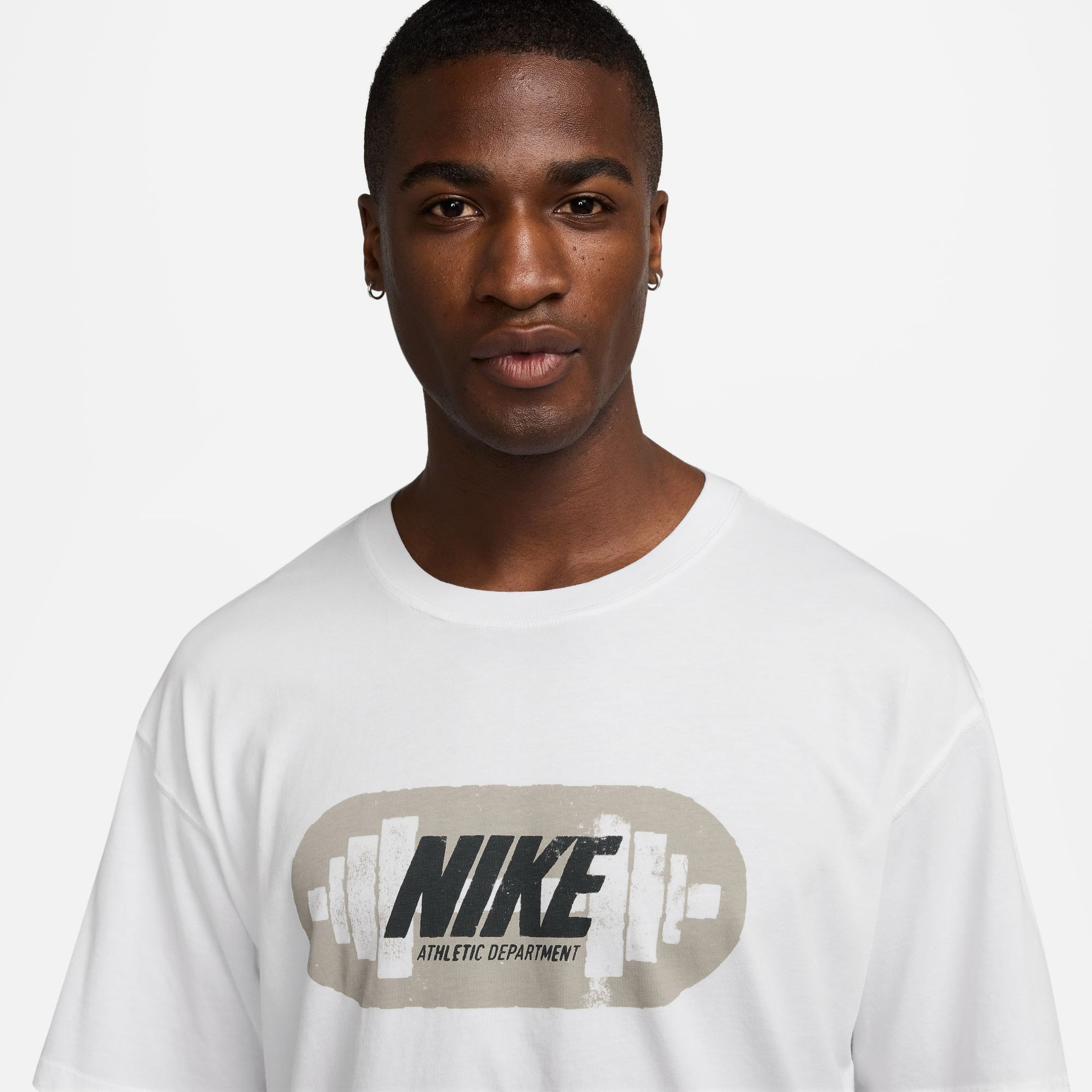 Nike Stride Erkek Beyaz Antrenman T-Shirt