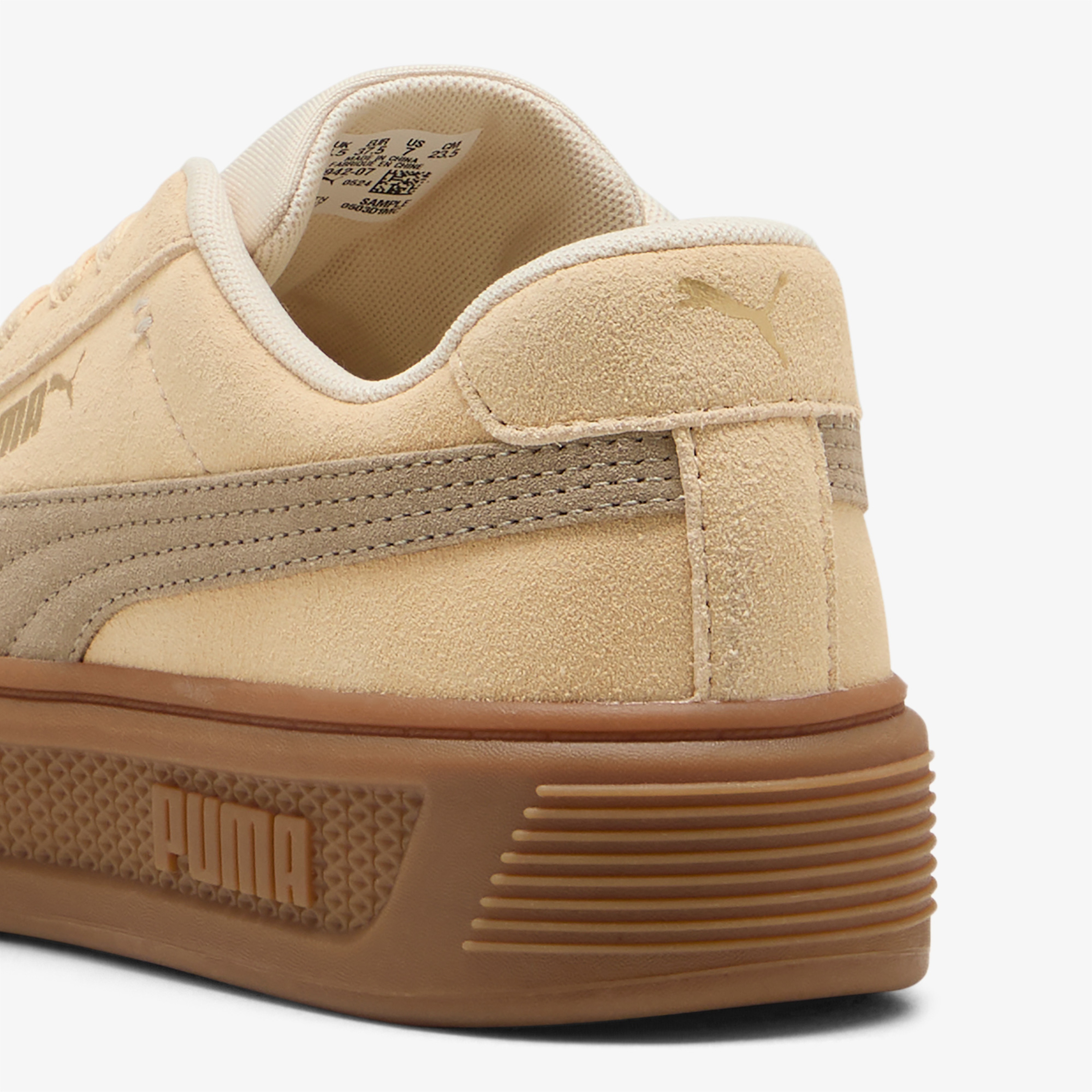 Puma Smash Platform V3 Sd Kadın Krem Spor Ayakkabı