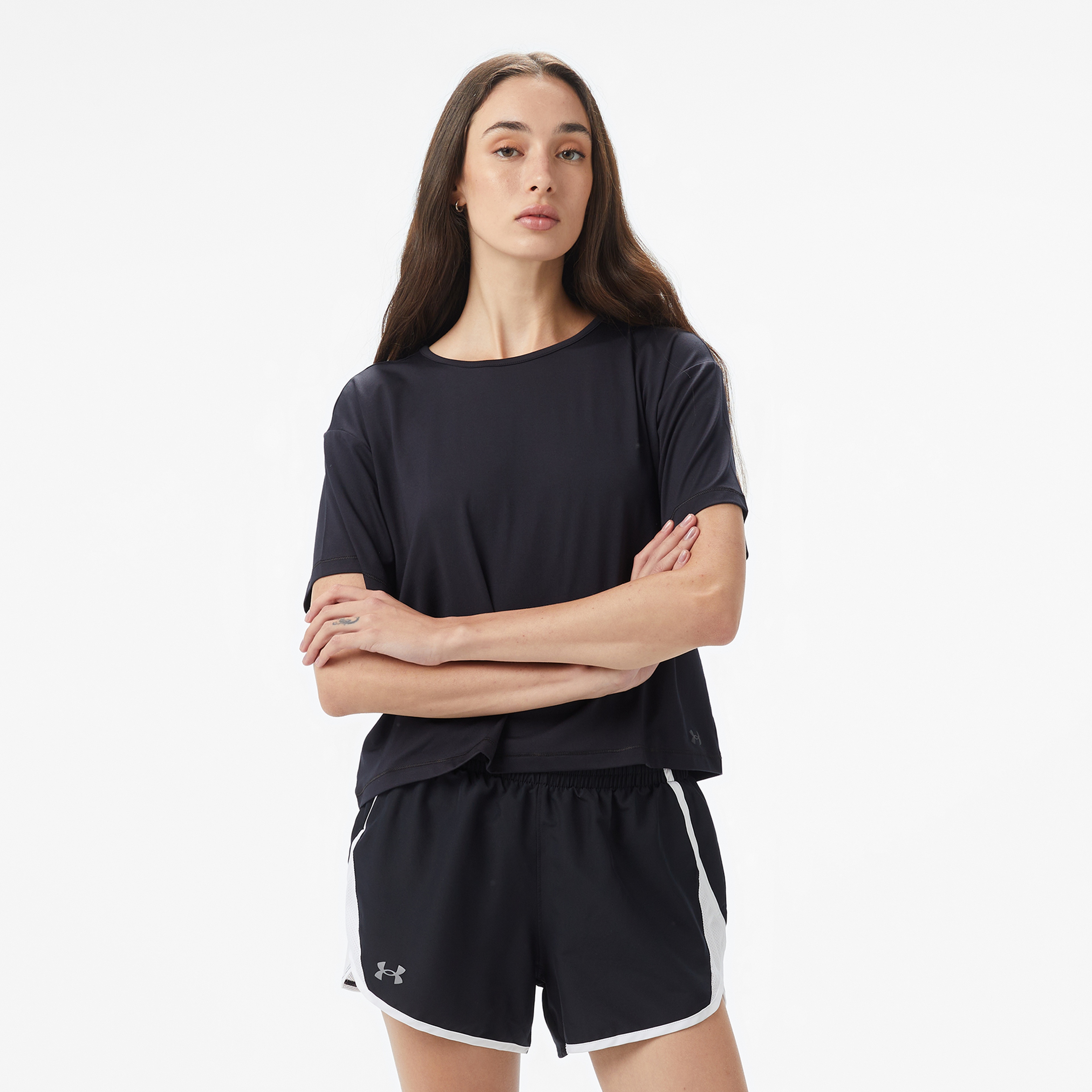 Under Armour Motion Ss Kadın Siyah T-Shirt