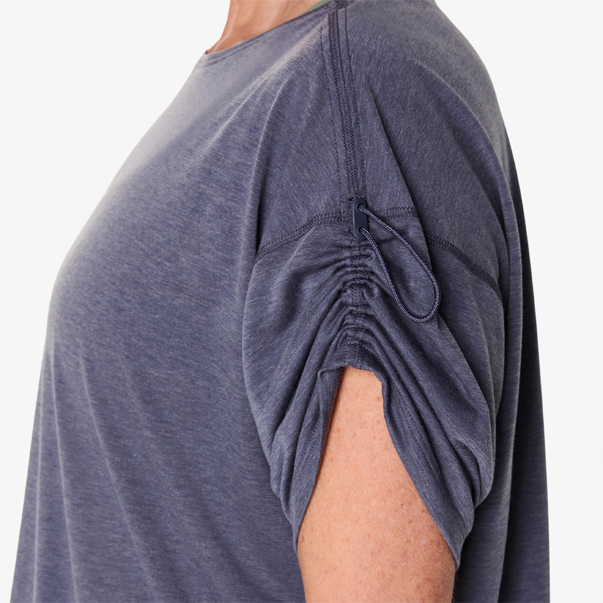 Asics Nagino Run Adjustable Ss Top Kadın Gri Koşu T-Shirt