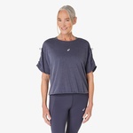 Asics Nagino Run Adjustable Ss Top Kadın Gri Koşu T-Shirt