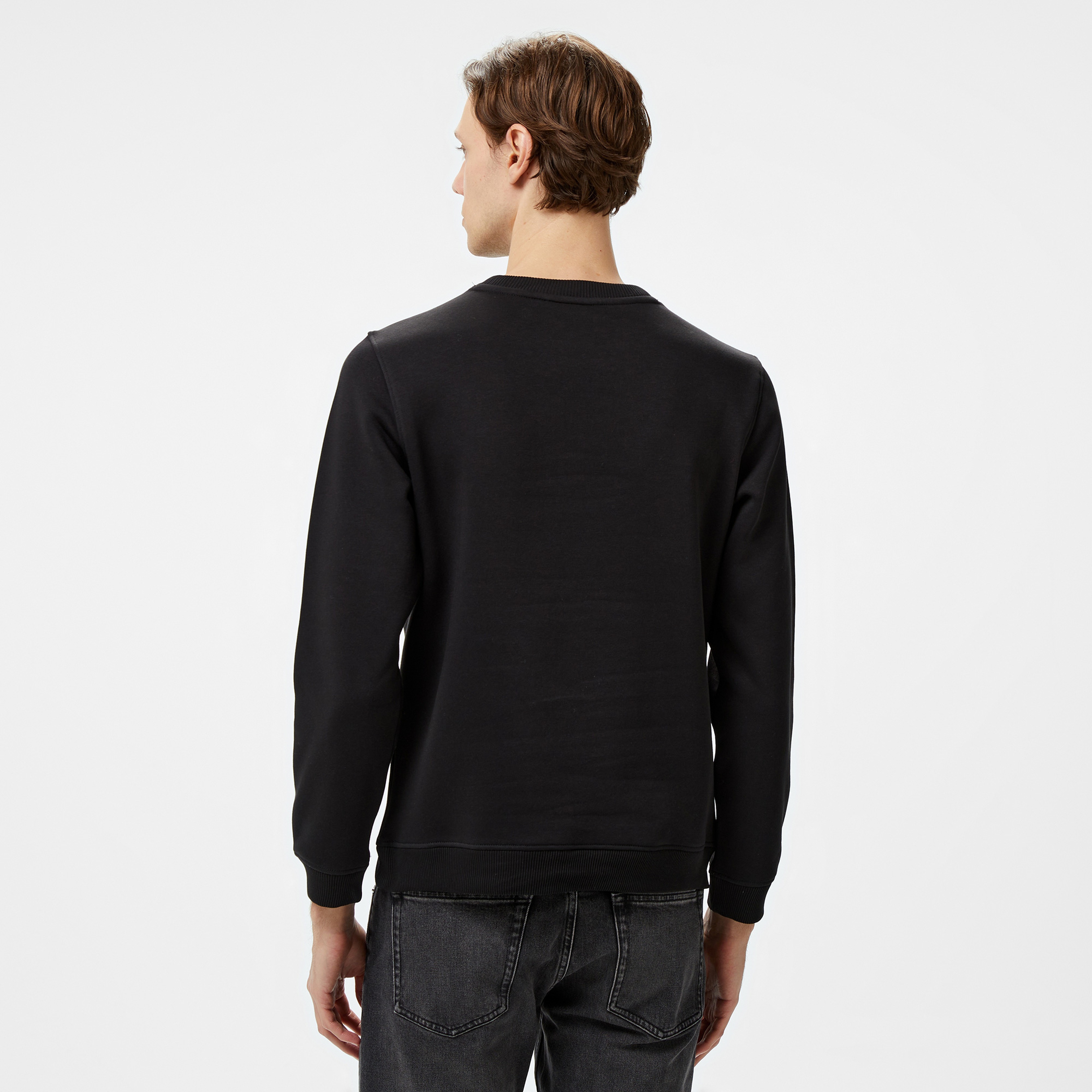 Calvin Klein Jeans Monologo Erkek Siyah Sweatshirt