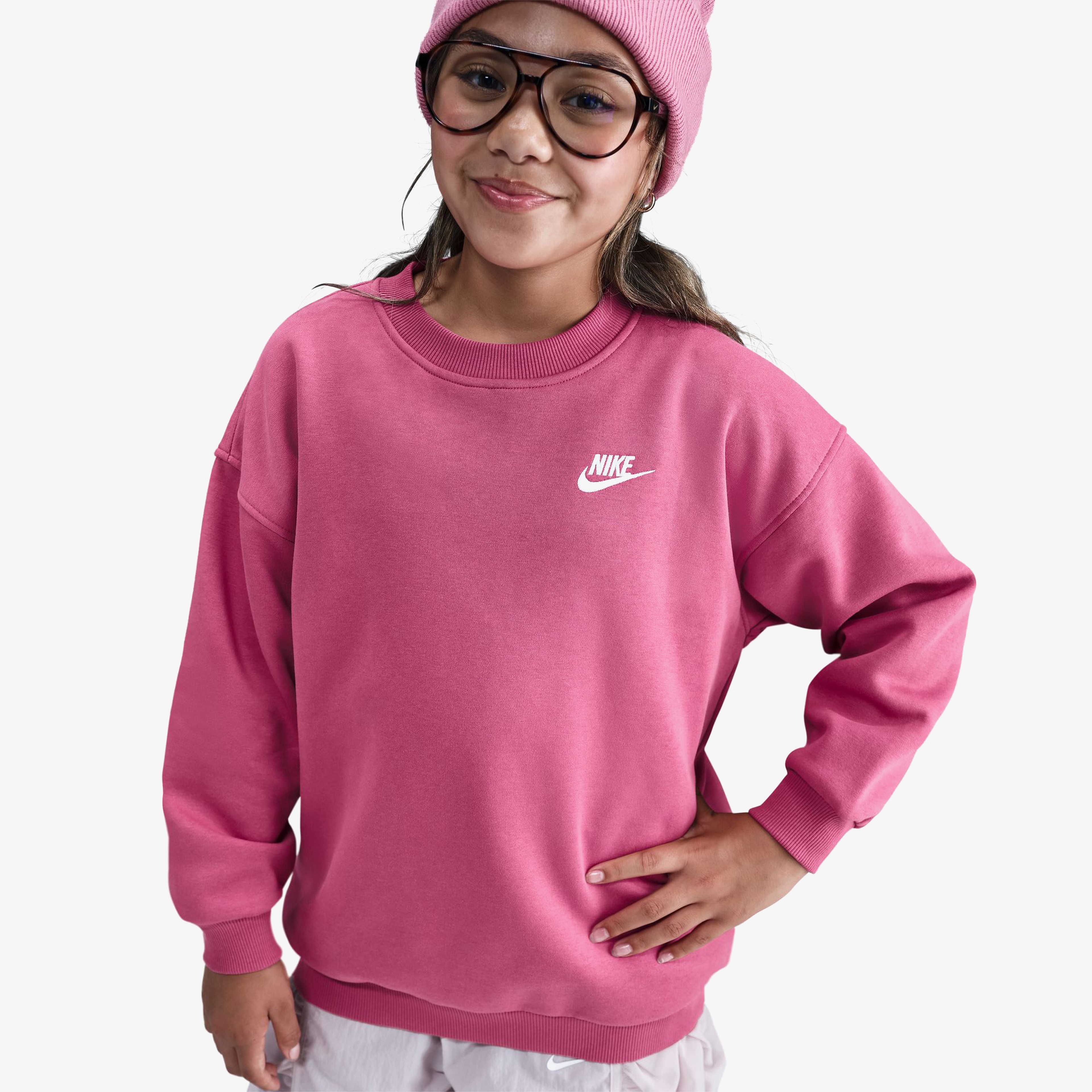 Nike Sportswear Club Fleece Çocuk Kırmızı Sweatshirt