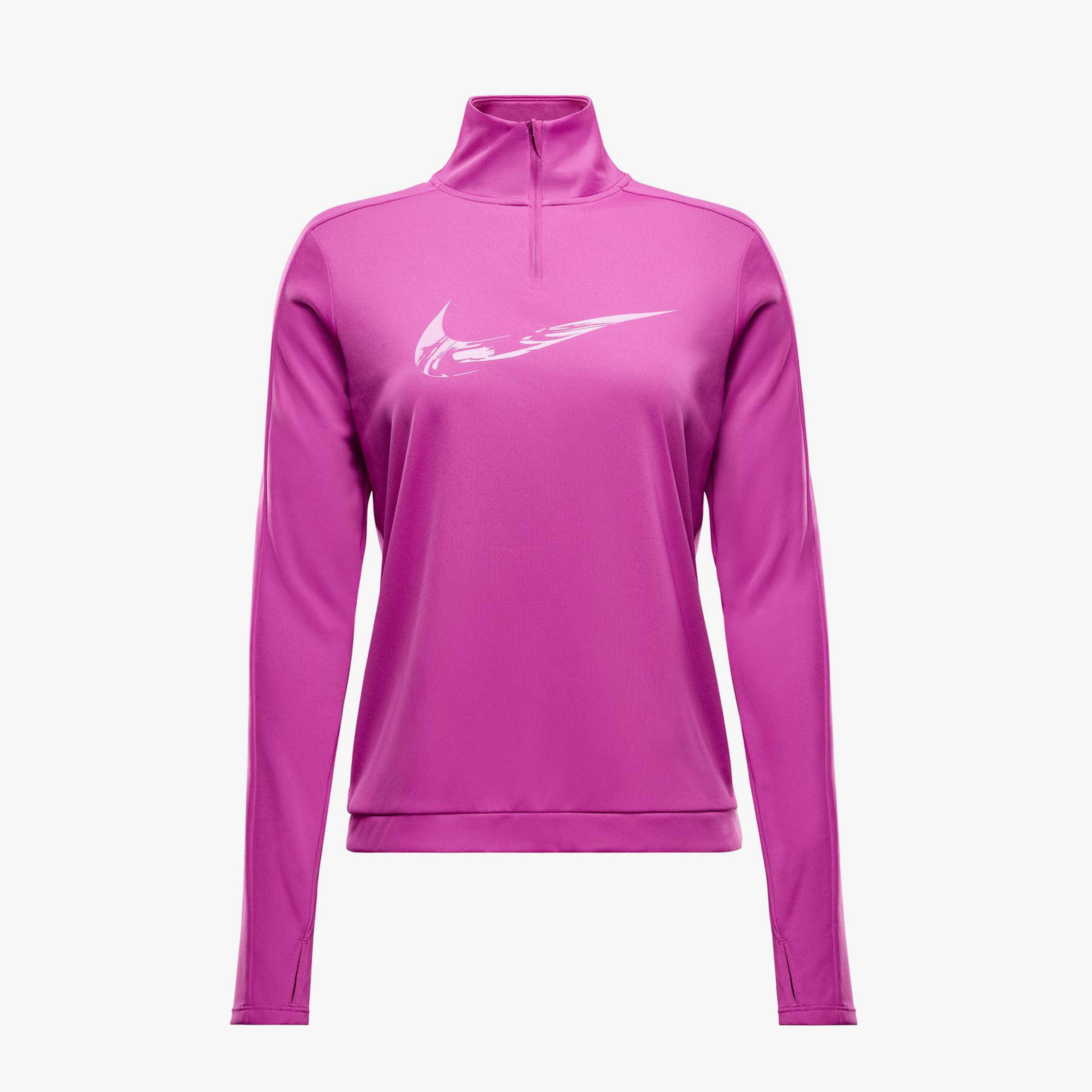 Nike Swoosh Hbr Hz Mid Kadın Mor Koşu Sweatshirt