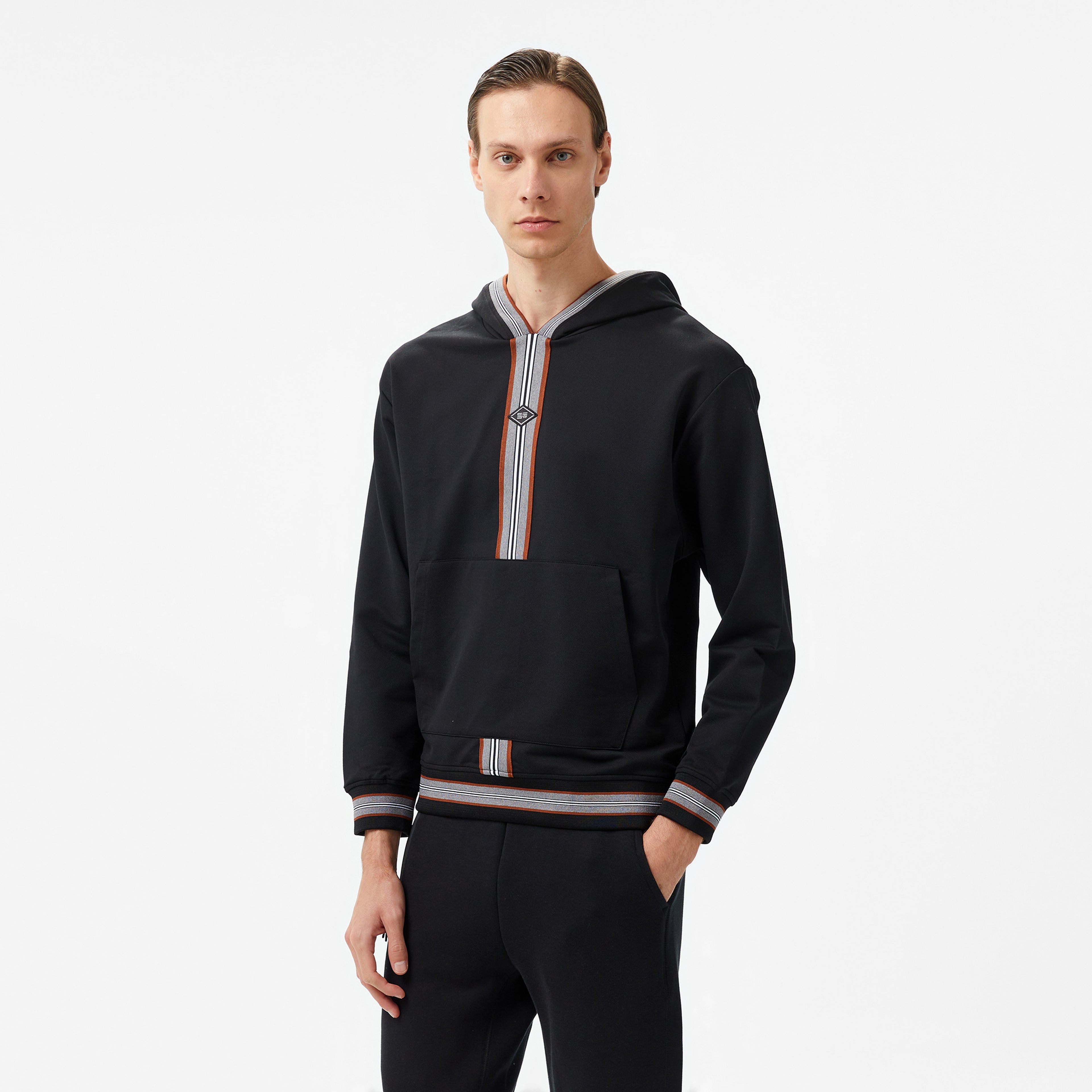 Sportempt St175 Erkek Siyah Hoodie