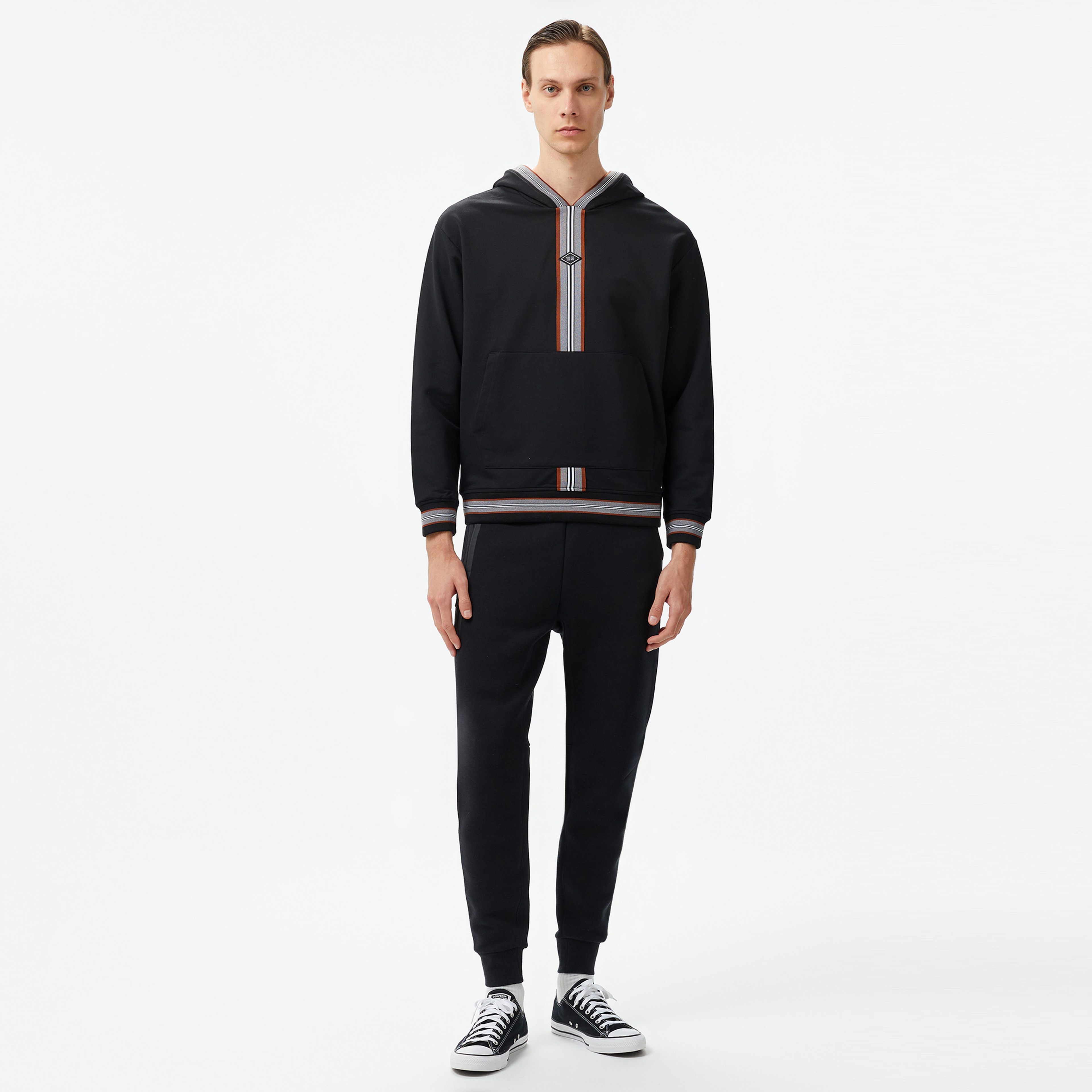Sportempt St175 Erkek Siyah Hoodie