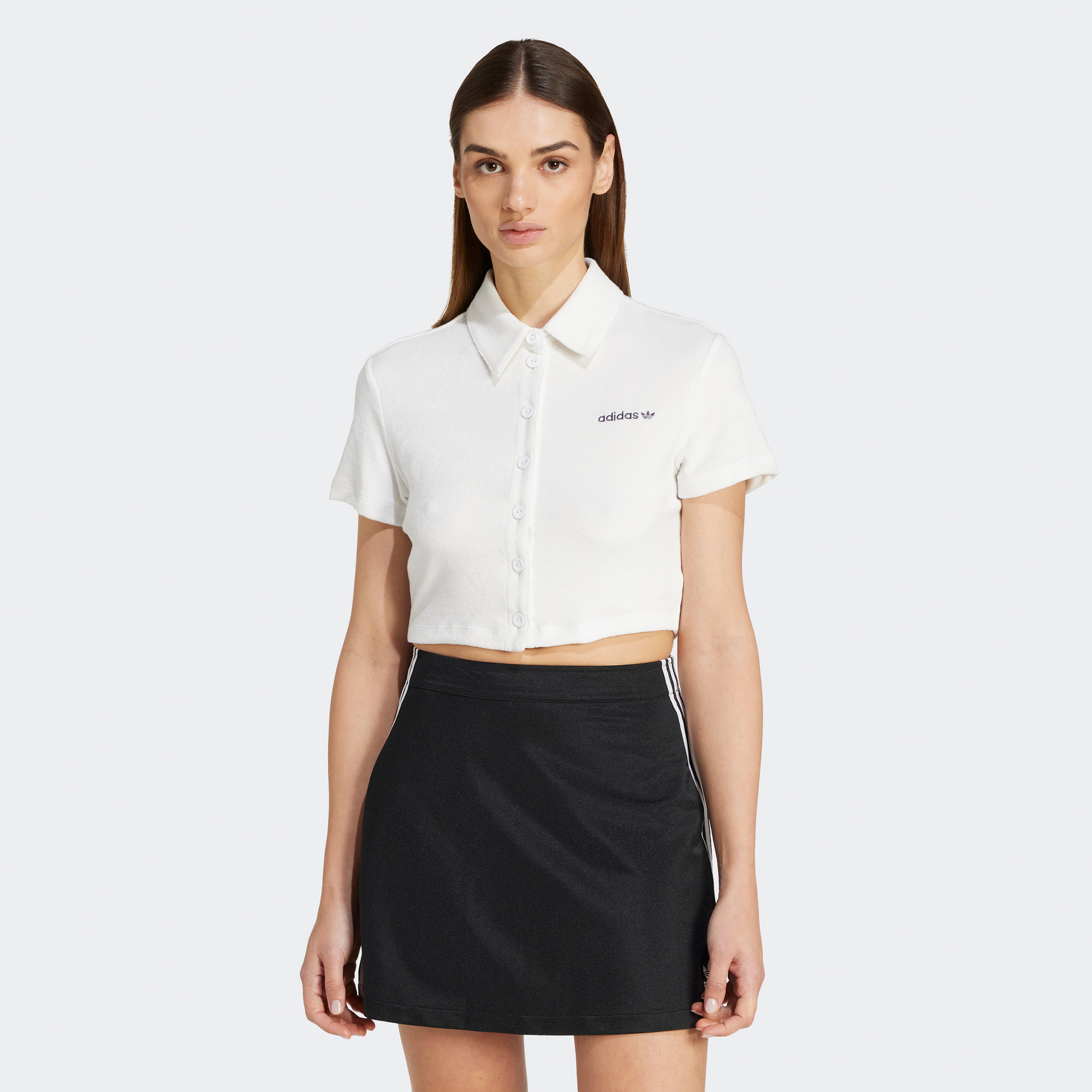 adidas Towel Kadın Beyaz Crop T-Shirt