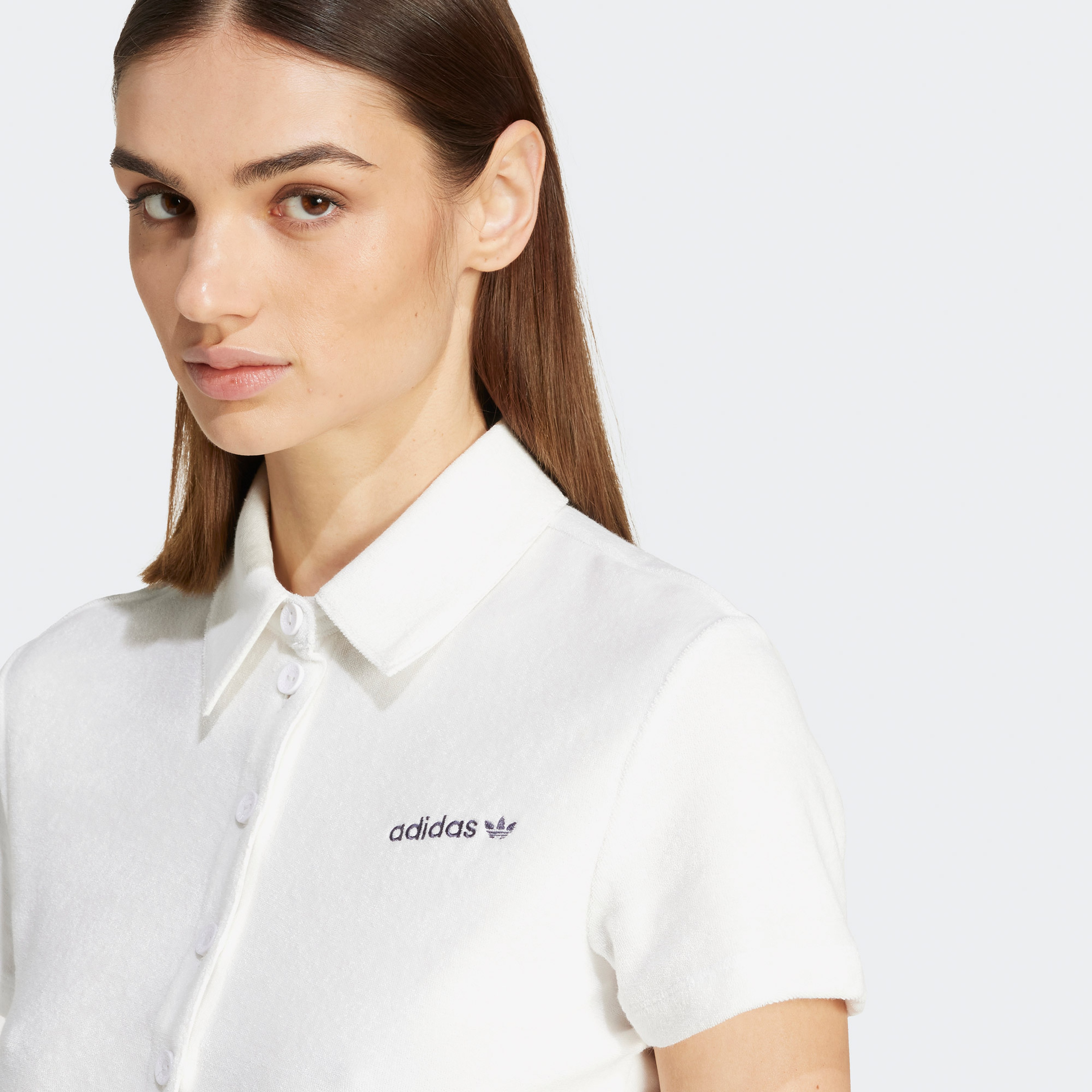 adidas Towel Kadın Beyaz Crop T-Shirt