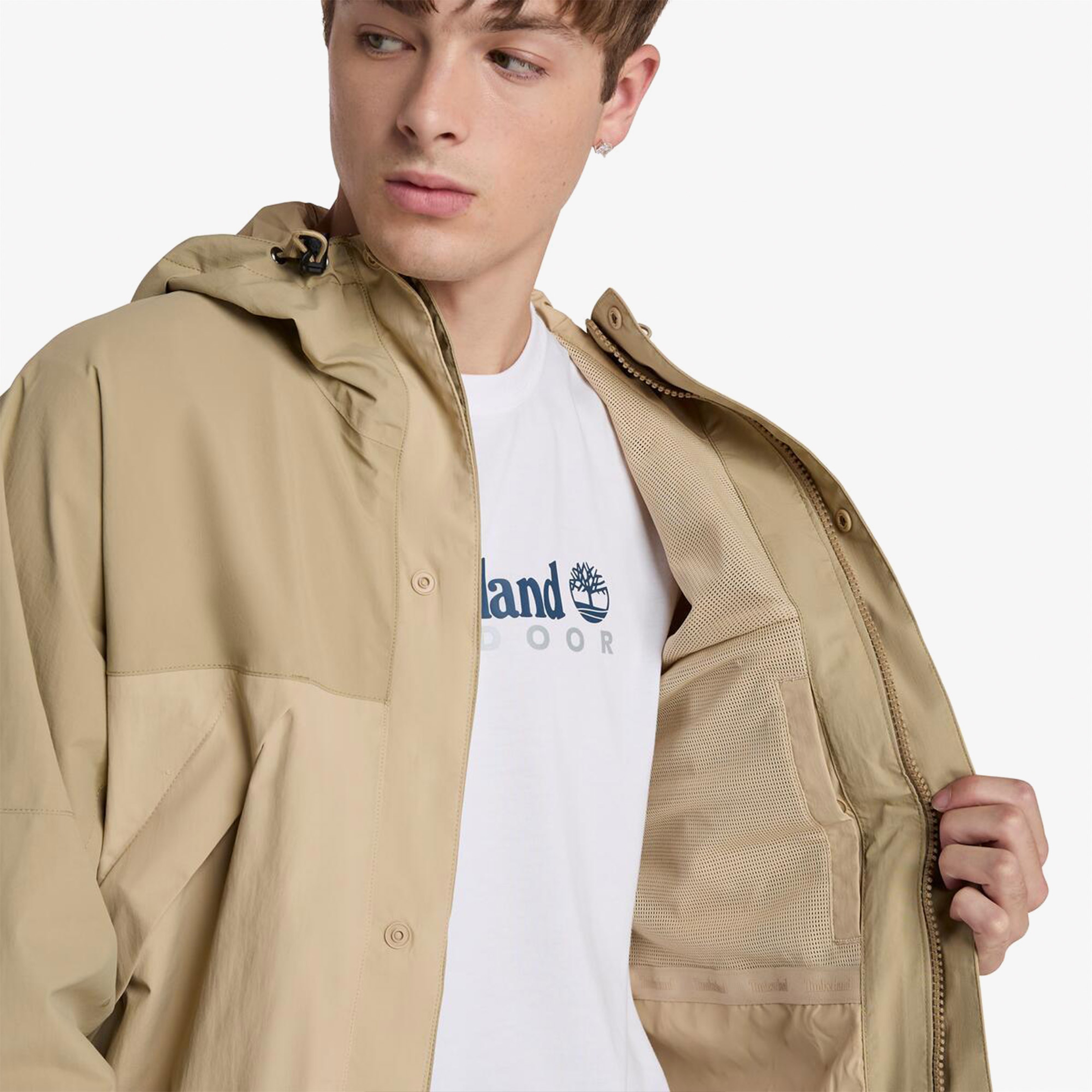 Timberland Winnick Archive Waterproof Shell Erkek Krem Ceket