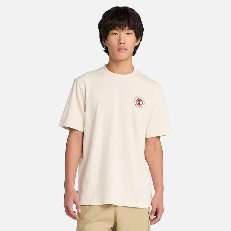 Timberland Washed Boot Lab Back Graphic Erkek Kahverengi T-Shirt