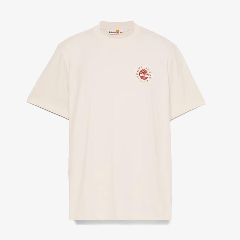 Timberland Washed Boot Lab Back Graphic Erkek Kahverengi T-Shirt