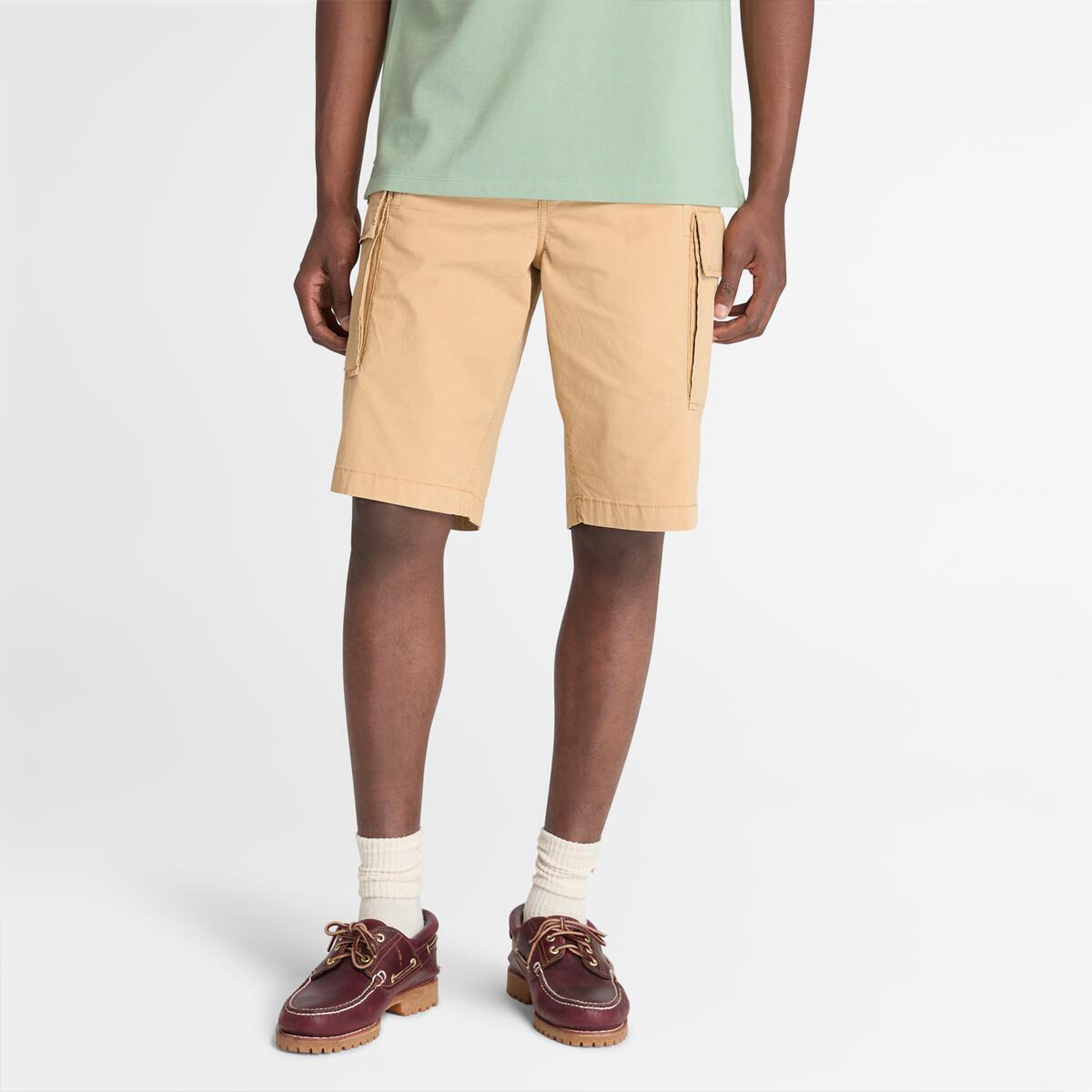 Timberland Brookline Poplin Cargo Erkek Krem Şort