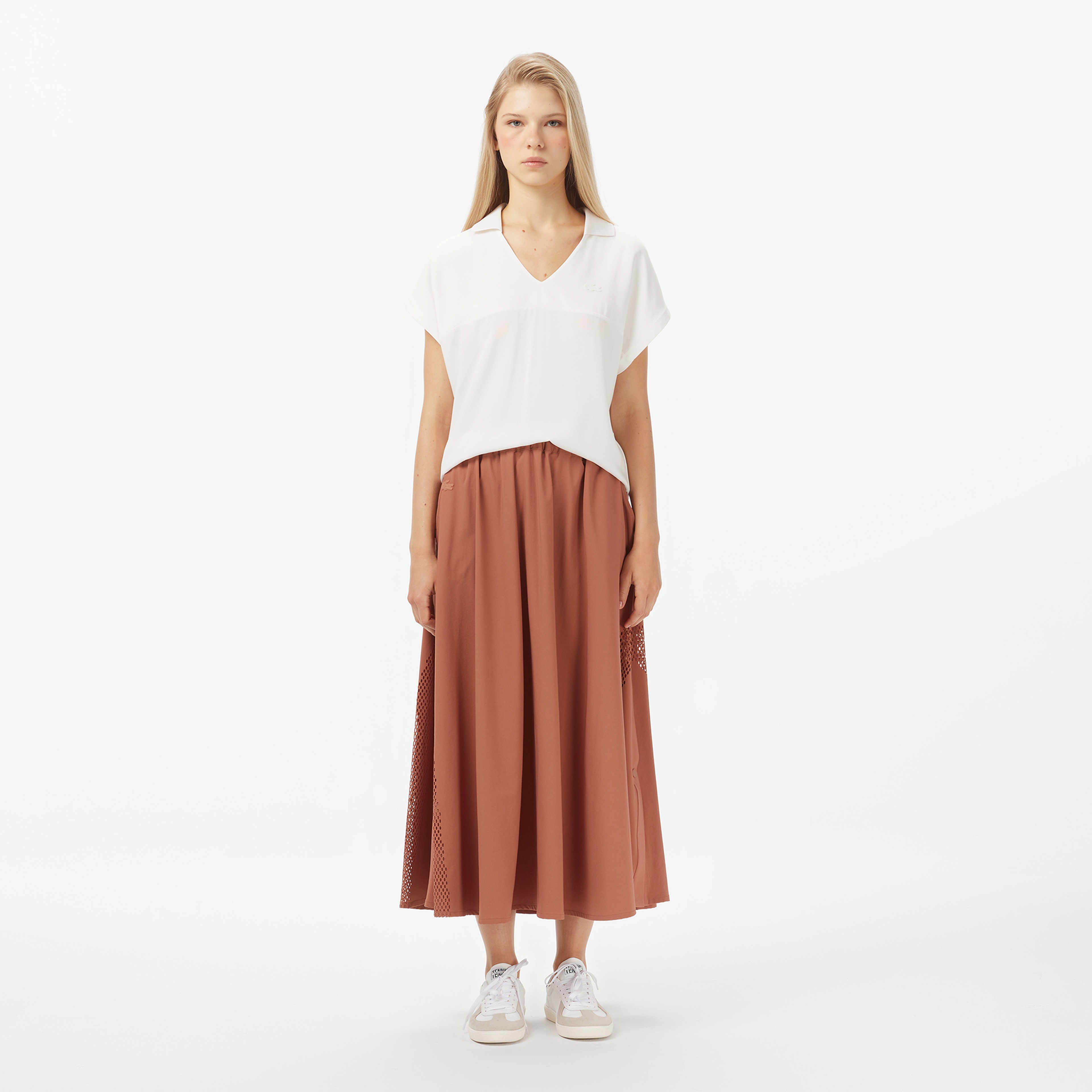 Kadın V Yaka Beyaz T-Shirt