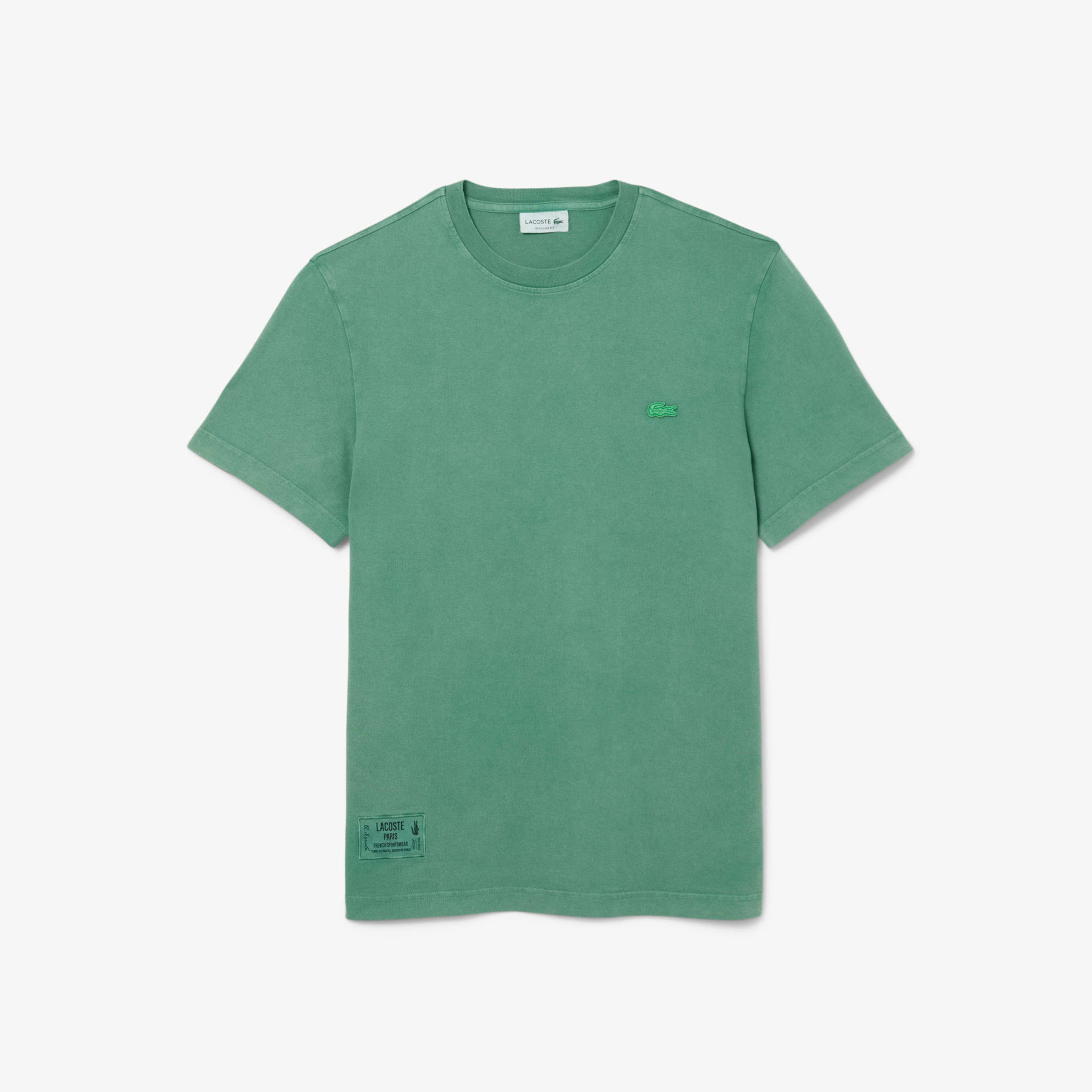 Lacoste Washed Effect Paris Erkek Yeşil T-Shirt