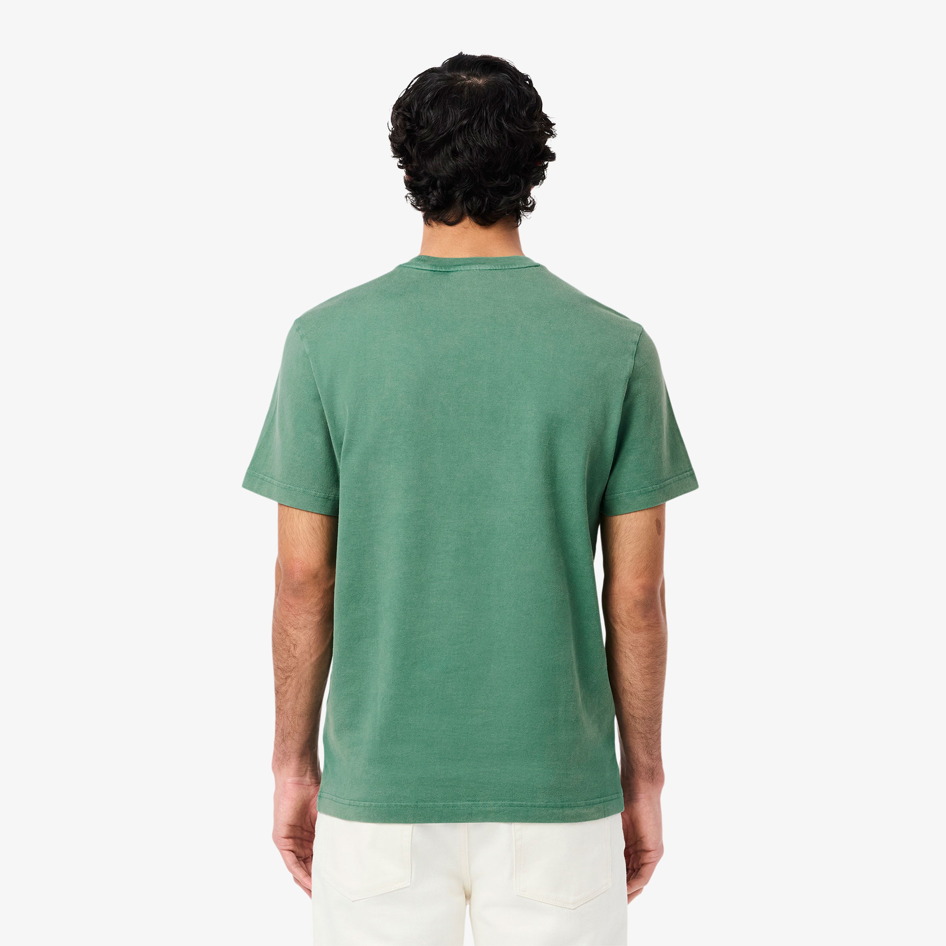 Lacoste Washed Effect Paris Erkek Yeşil T-Shirt