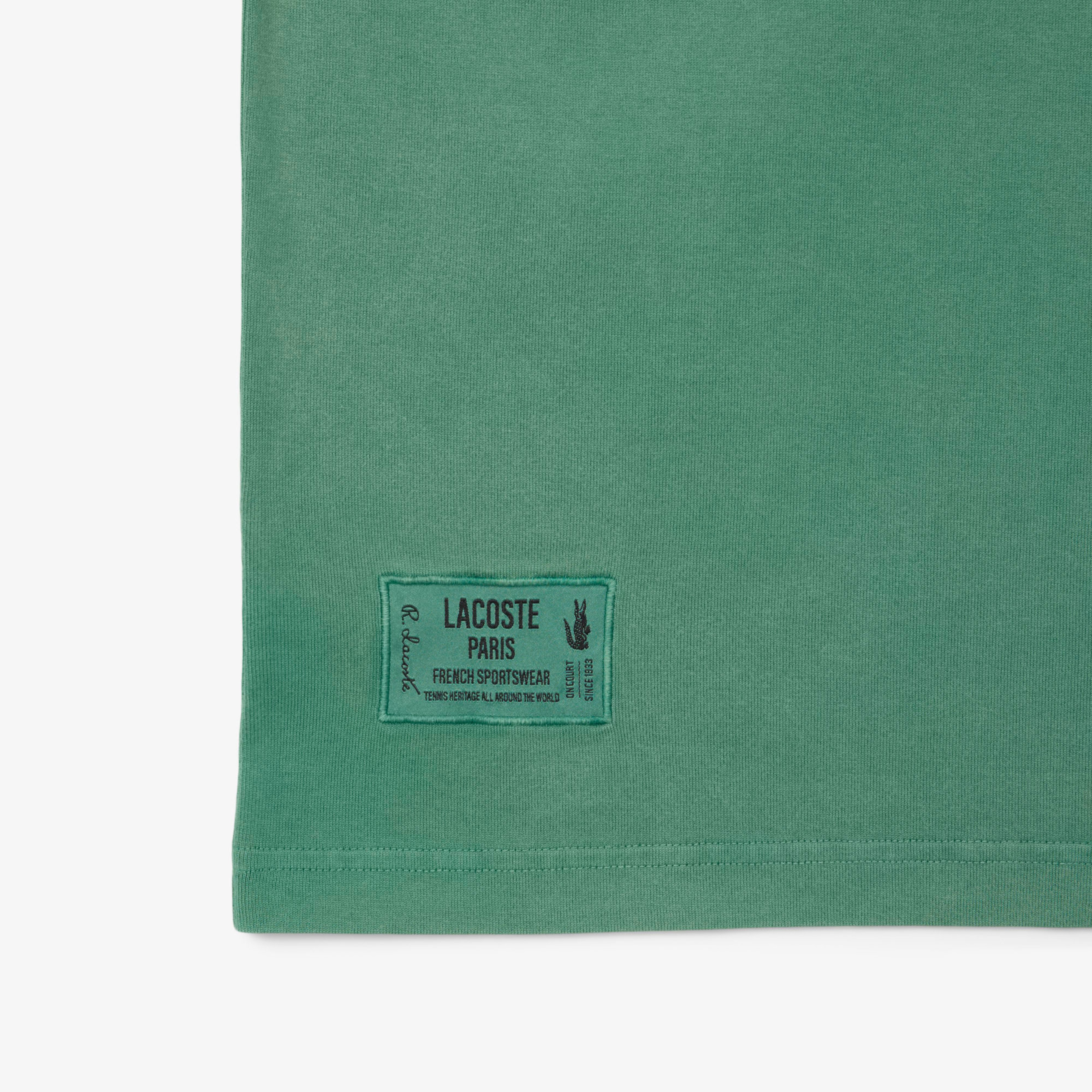 Lacoste Washed Effect Paris Erkek Yeşil T-Shirt