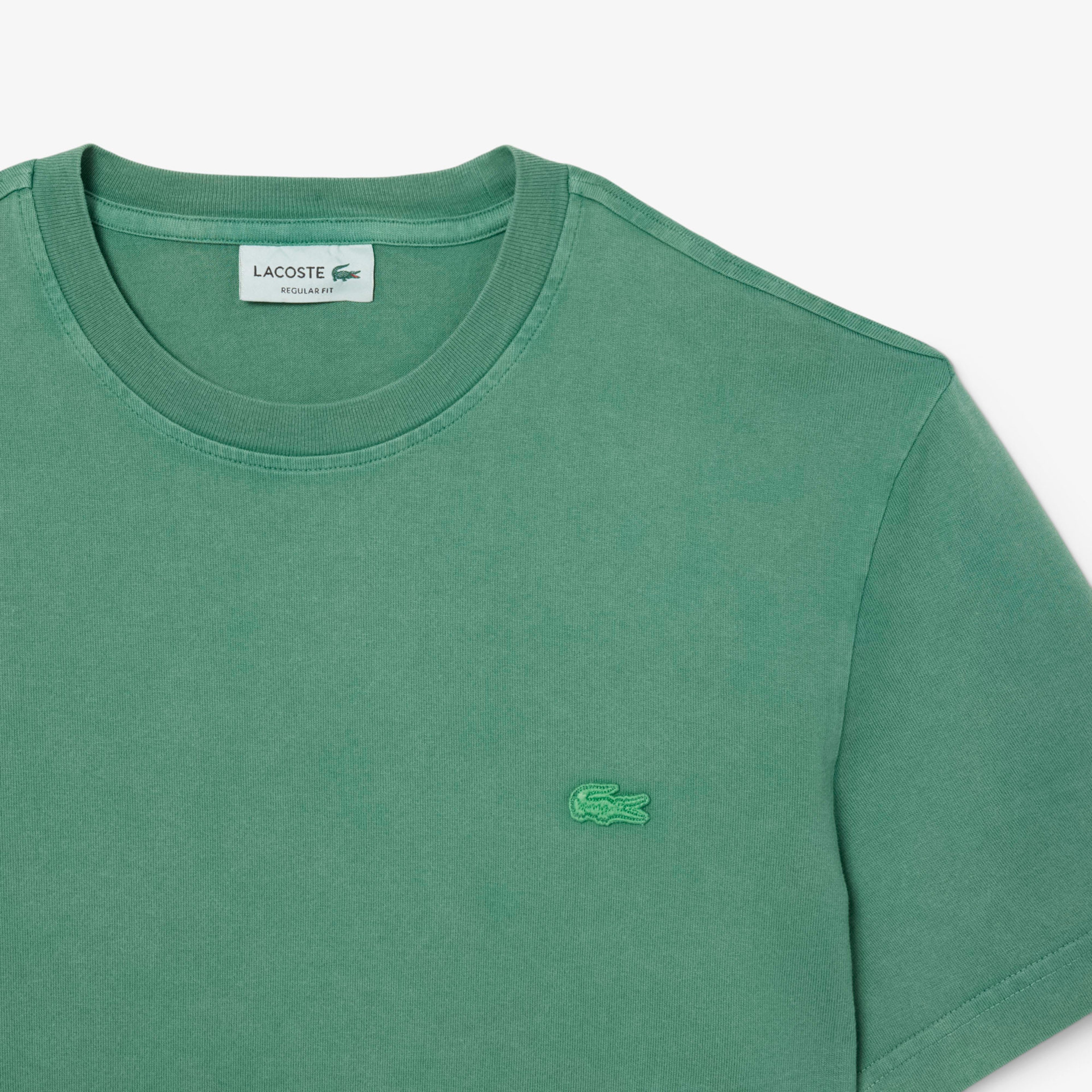 Lacoste Washed Effect Paris Erkek Yeşil T-Shirt