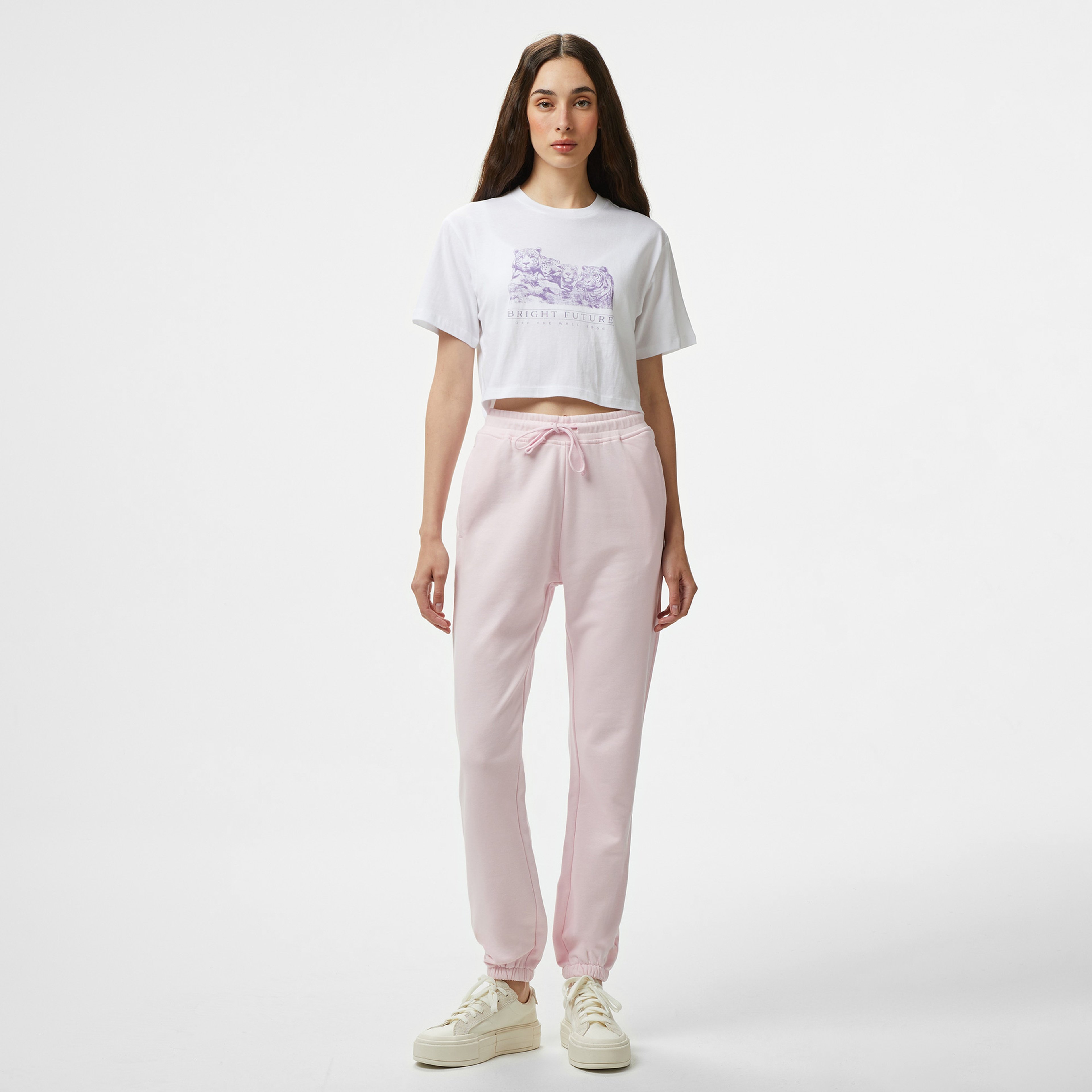 Vans Bright Future Relaxed Crop Ss Çocuk Beyaz T-Shirt