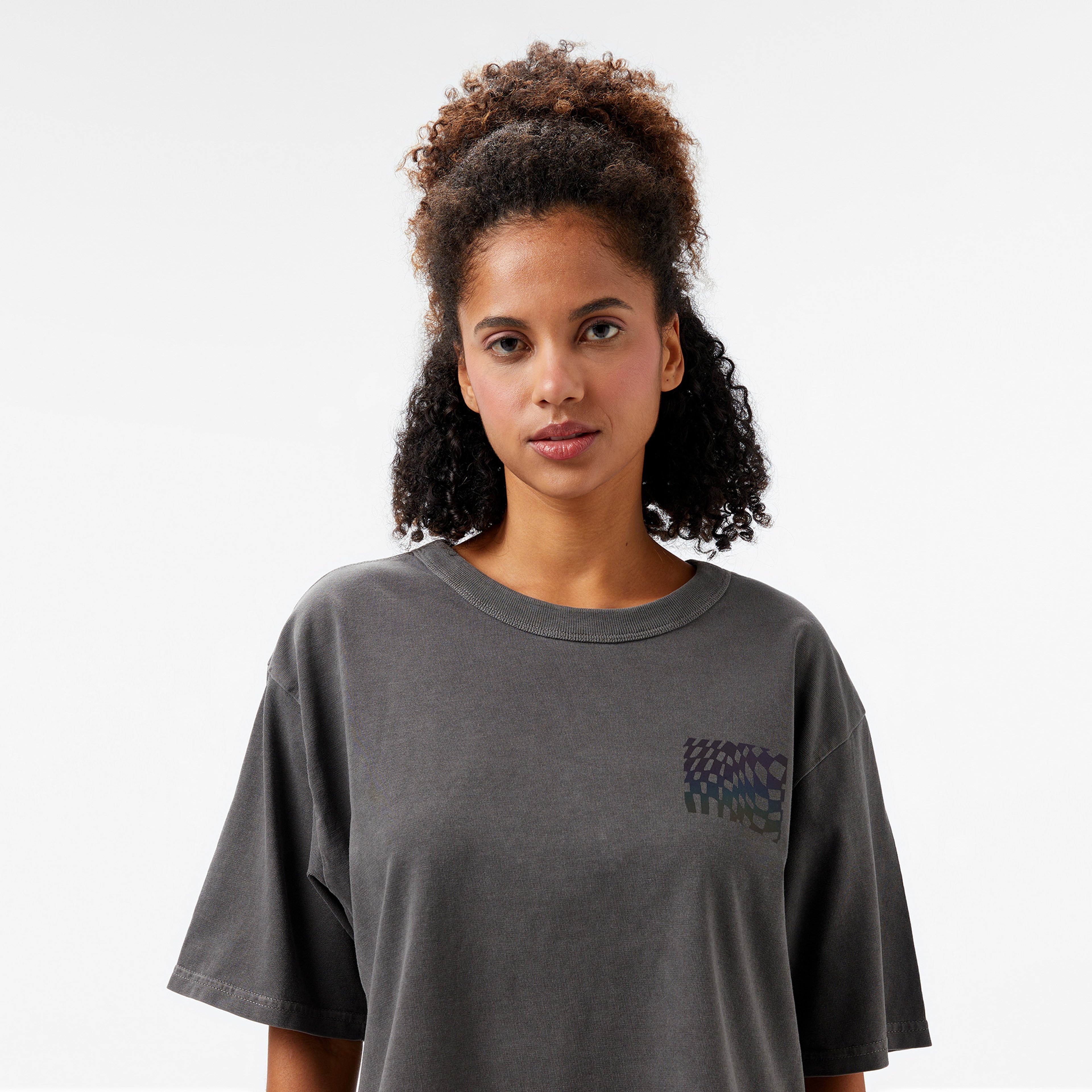 Vans Mte Wildthorn Reflective Boxy Kadın Gri T-Shirt