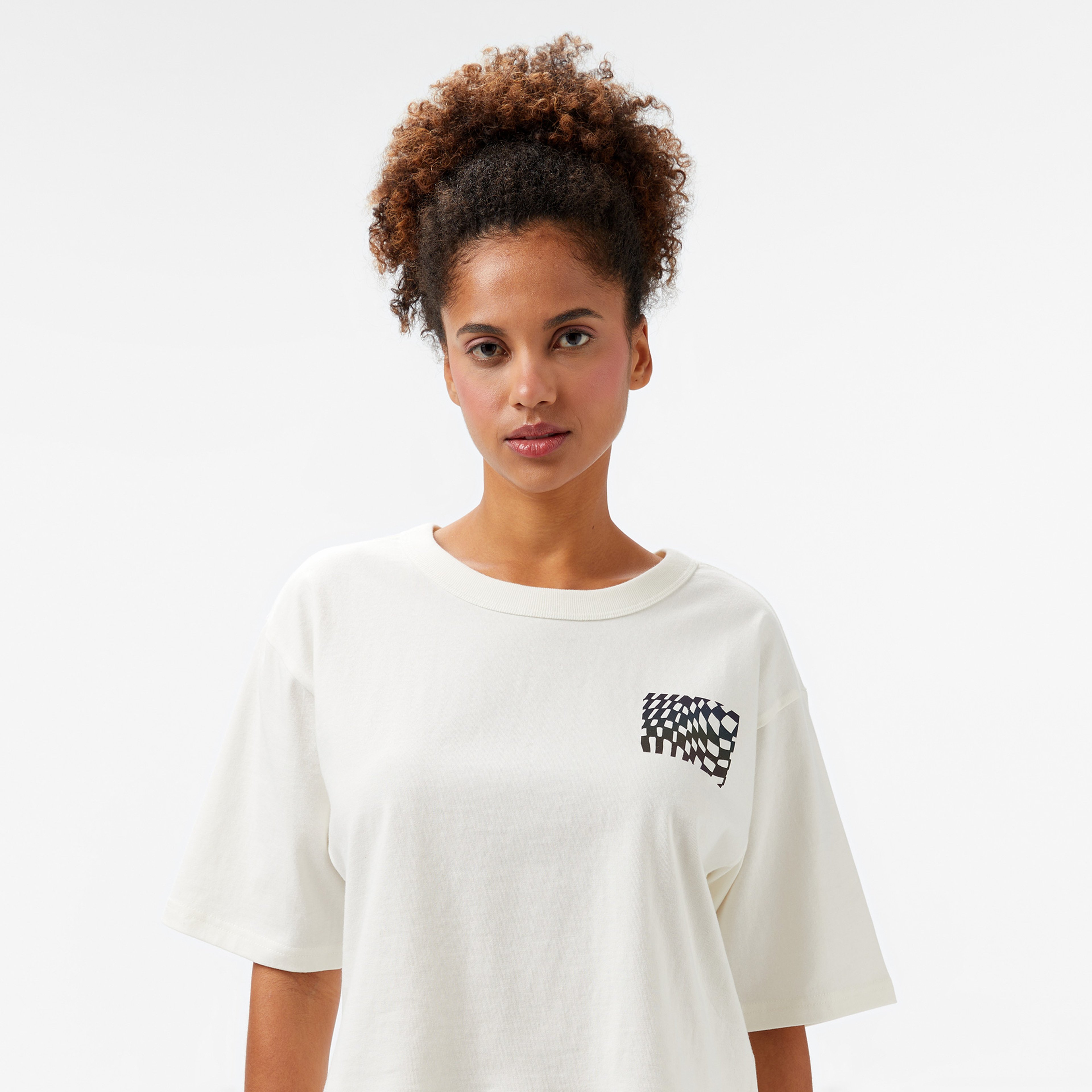 Vans MTE Wildthorn Reflective Boxy Fit Kadın Krem T-Shirt