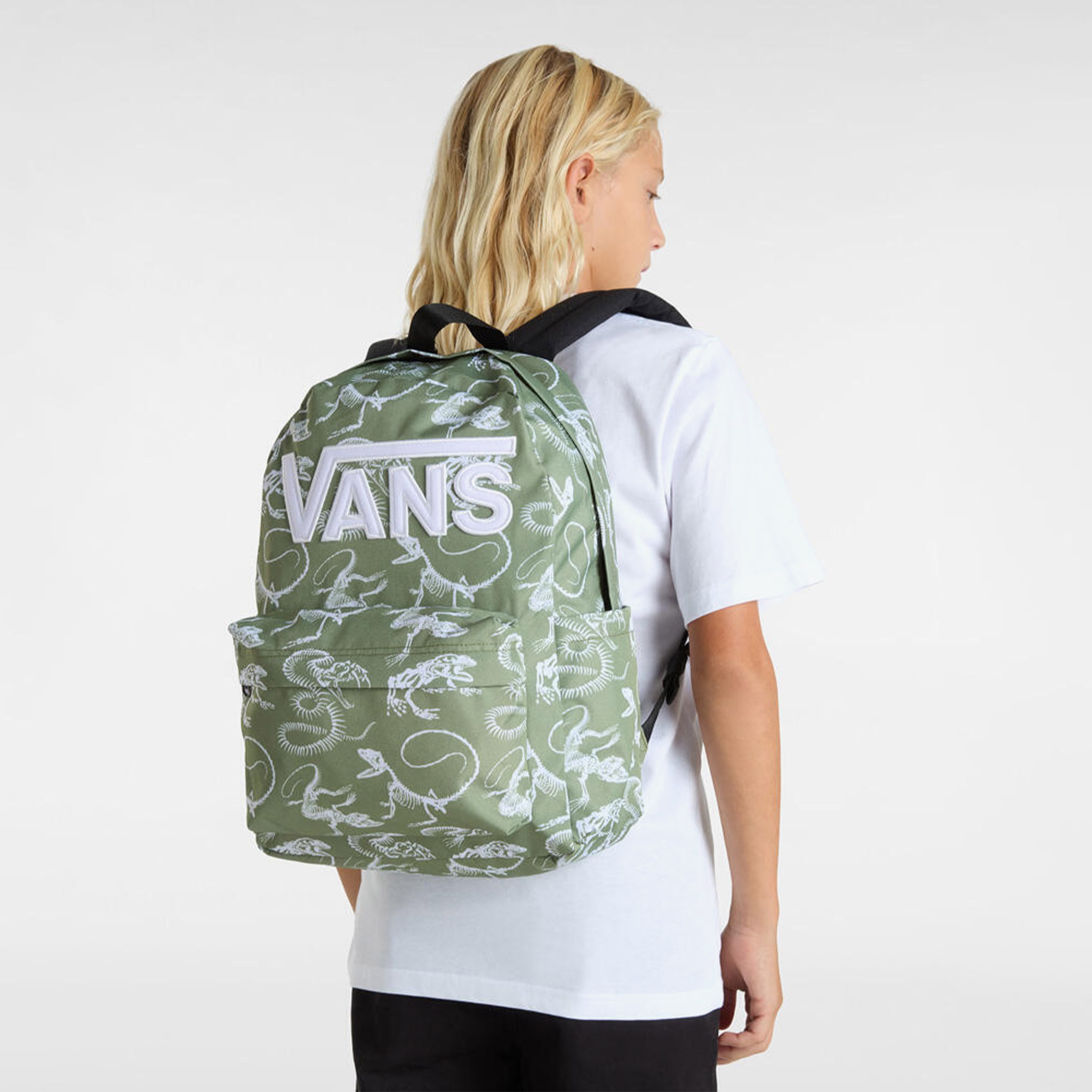 Vans Old Skool Grom Çocuk Yeşil Sırt Çantası