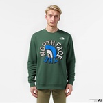 The North Face Oversized Crew Erkek Yeşil Mont