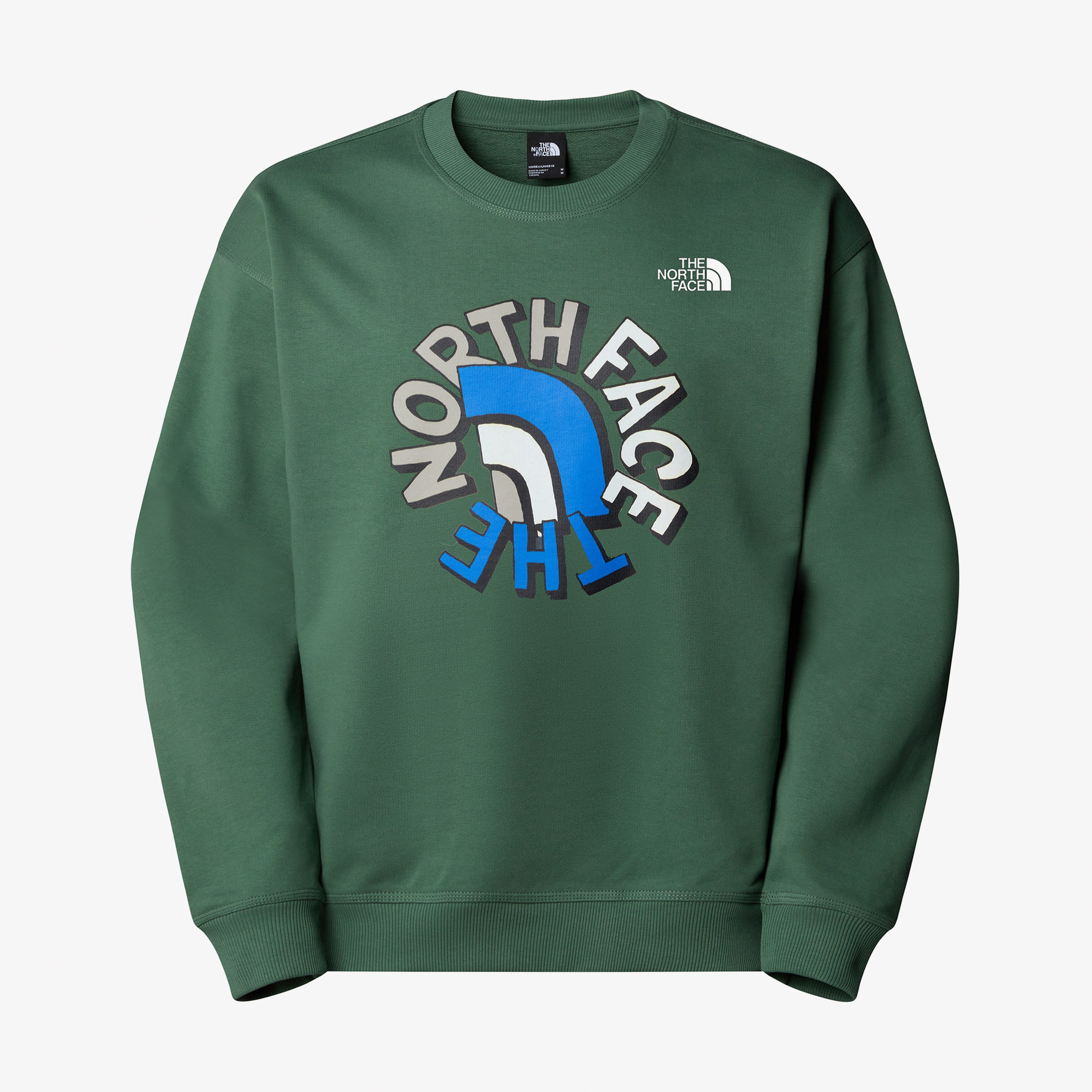 The North Face Oversized Crew Erkek Yeşil Mont